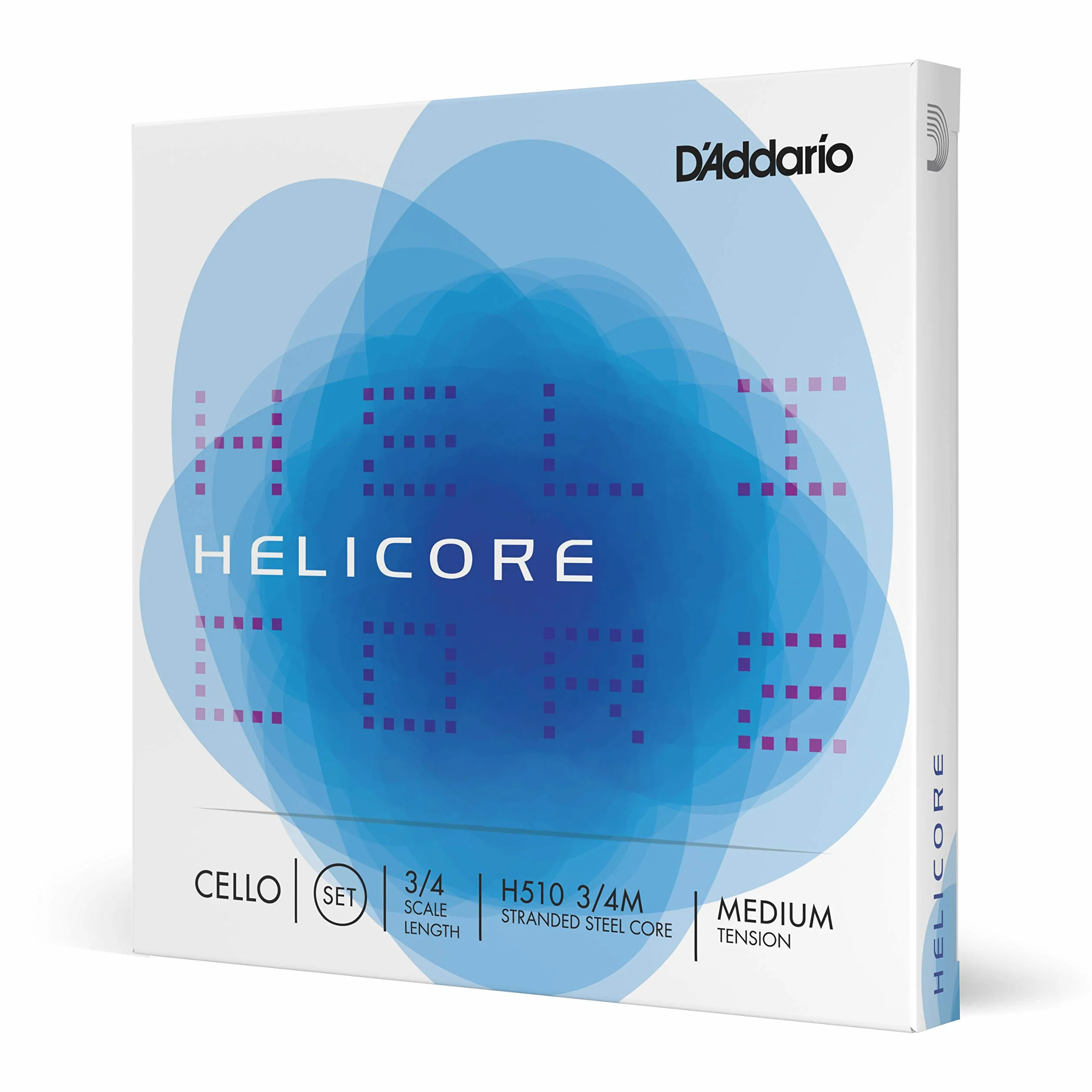 D'Addario H510-3/4M Helicore Cello zestaw strun wielokrotnie skręconych stalowych 3/4 medium.