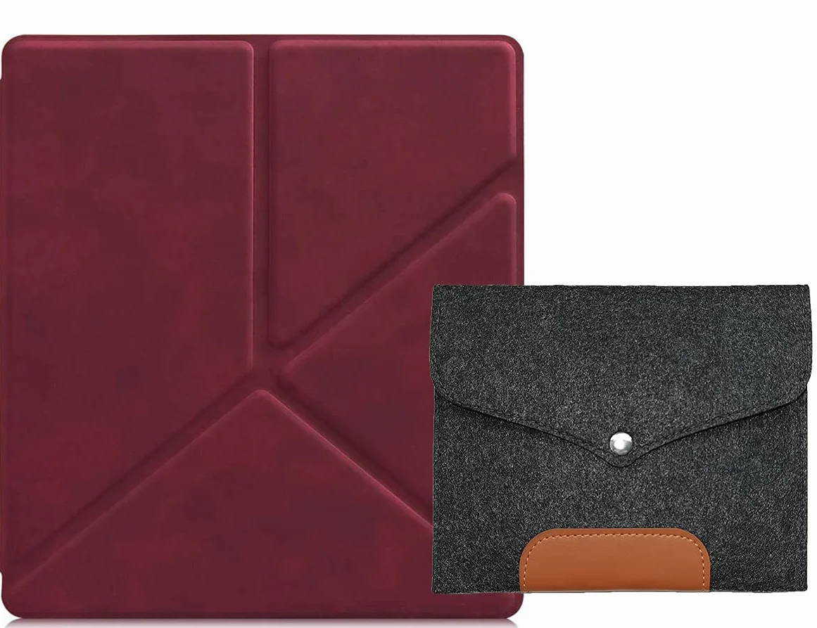 Etui TPU Origami do Kindle Oasis 7-calowy czytnik e-booków [wydanie 10. generacji 2019 i wydanie 9. generacji 2017] - antyupadkowa miękka powłoka stojaka ochronna pokrowiec z automatycznym uśpieniem/budzeniem, zestaw 2-częściowy