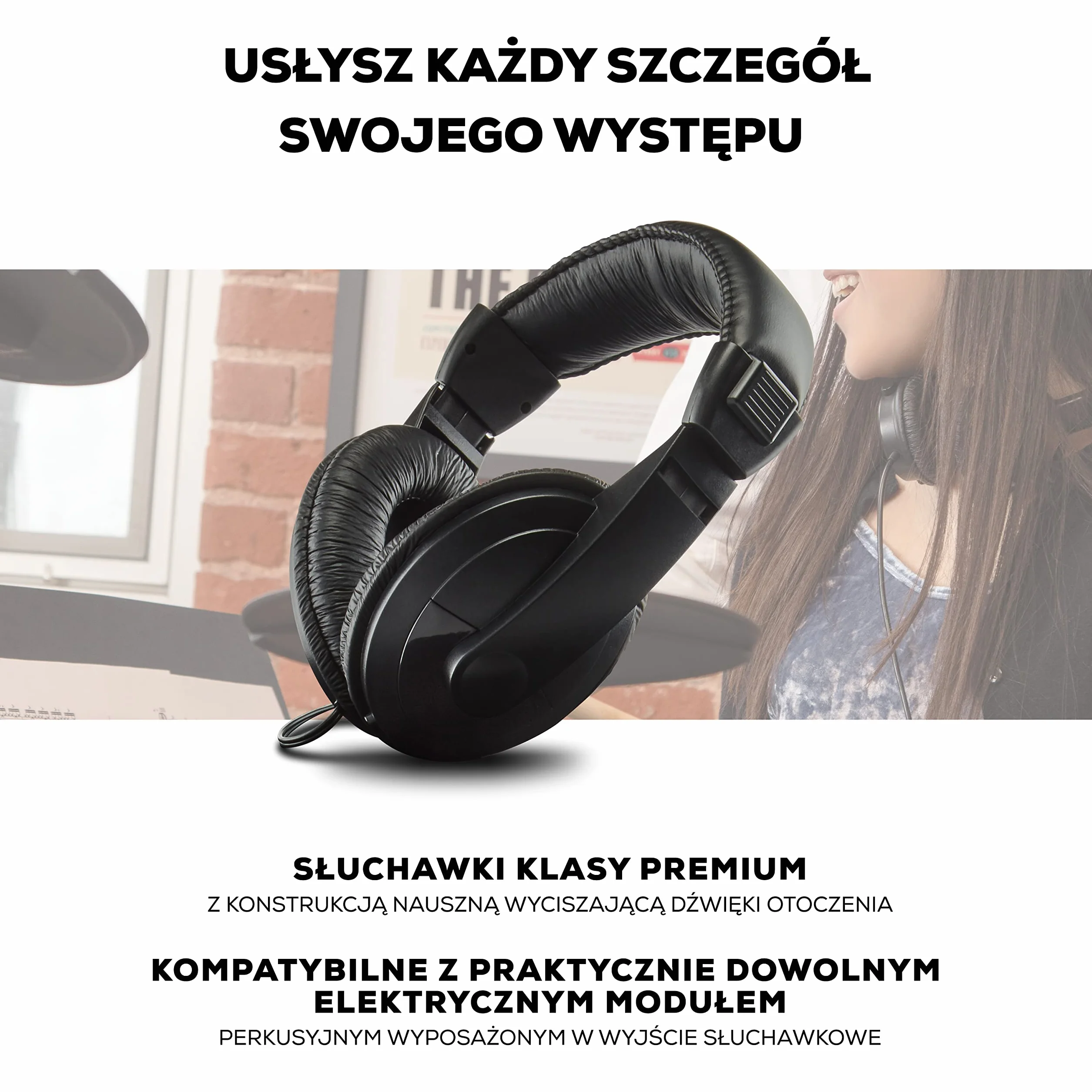 Alesis Drum Essentials Bundle - Kompletny Zestaw Akcesoriów do Perkusji Elektrycznej Obejmujący Stołek Perkusyjny i Słuchawki Nauszne