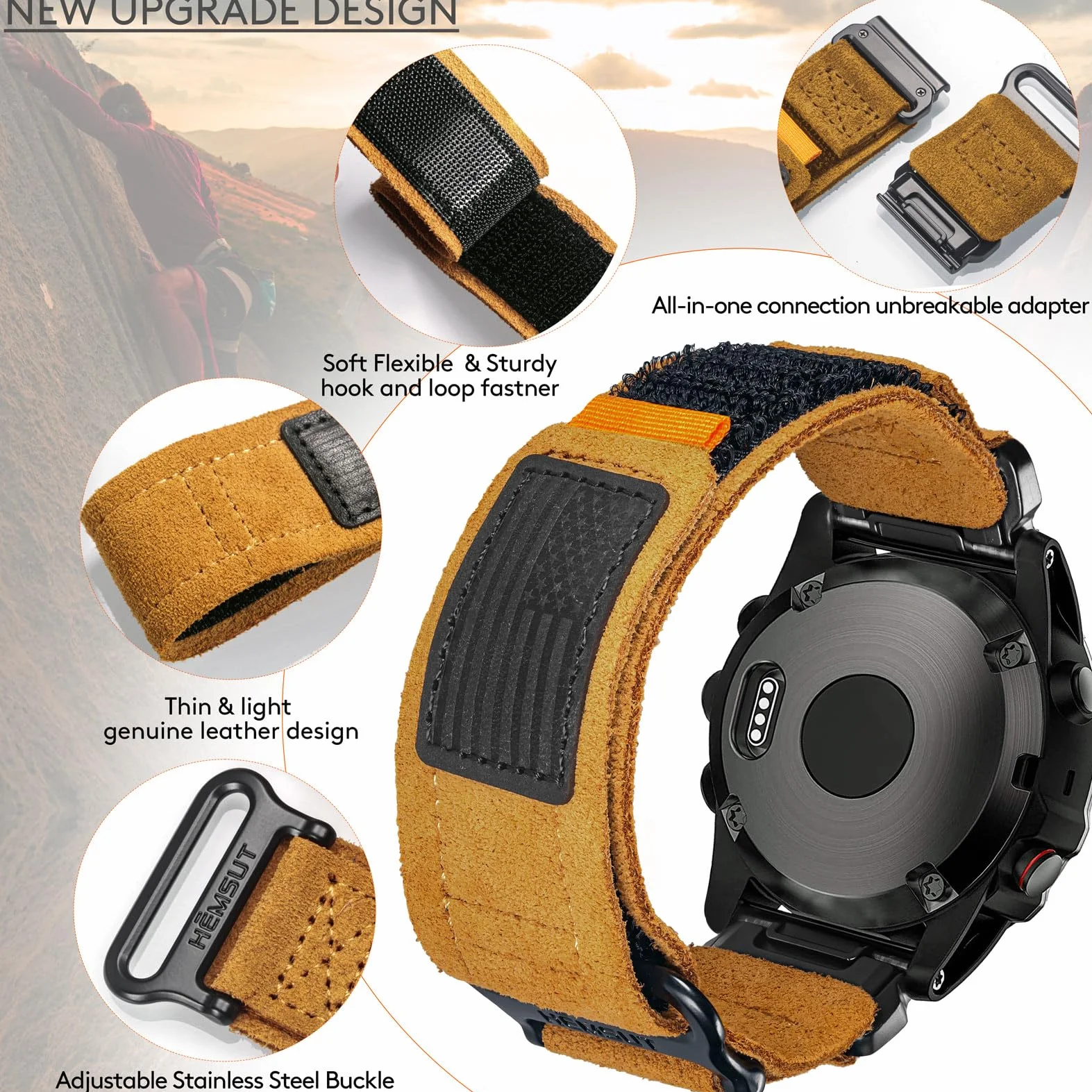 Kompatybilny z paskiem do zegarka Garmin, super wytrzymały nylonowy pasek sportowy typu loop, tkany, do Fenix/ Forerunner/ Vivoactive/ Approach/ MARQ/ quatix/ D2 Series, trwały, dla mężczyzn.