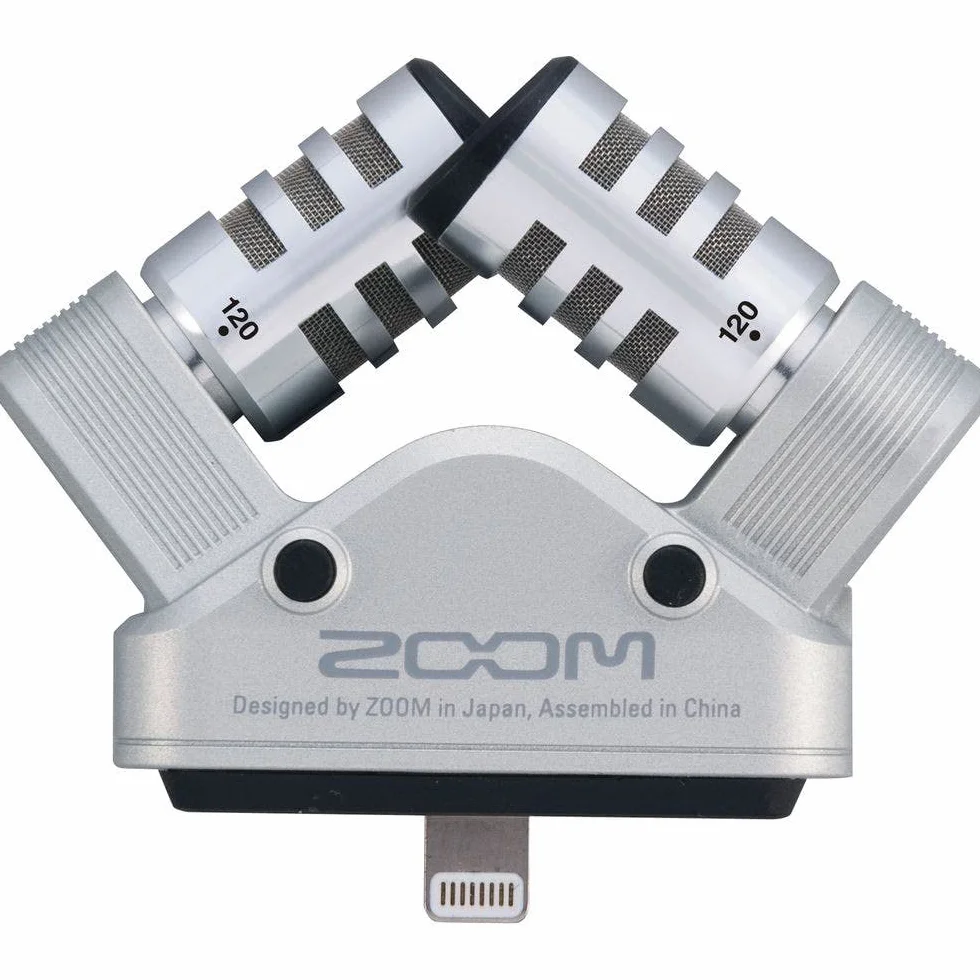 ZOOM iQ6 XY Mikrofon stereo do iPhone'a/iPada – zoptymalizowane nagrania stereo do filmów, podcastów, muzyki i wywiadów