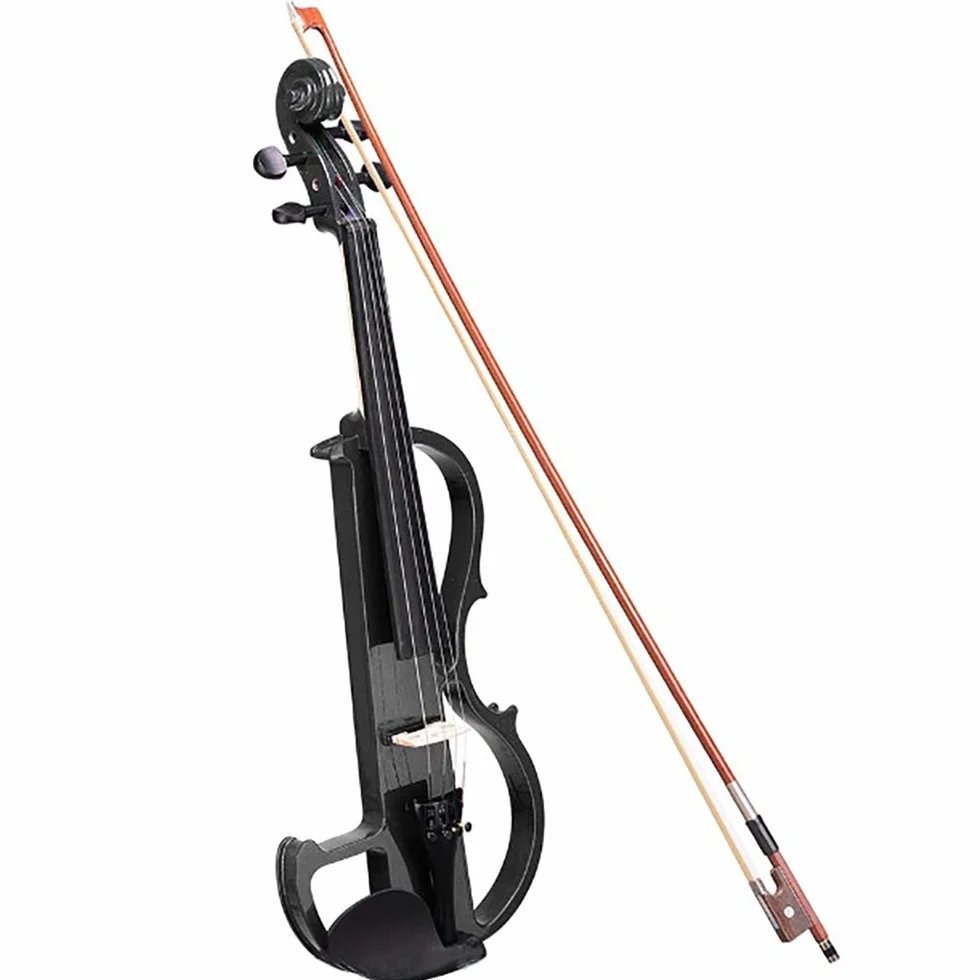 Electric Violin 4/4 Silent Violin Zestaw Wprowadzający do Skrzypiec Elektrycznych