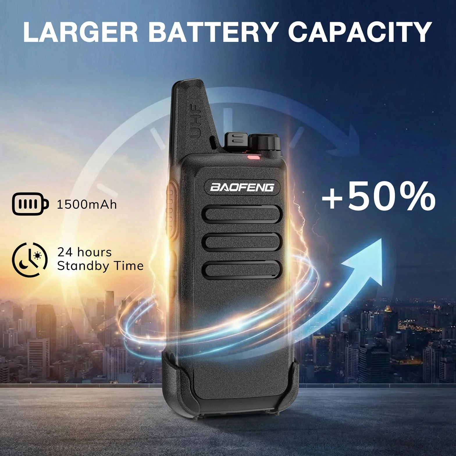 Baofeng T22 Walkie Talkie PMR446, 16CH Radiotelefon dwukierunkowy, akumulatorowy baterią 1500 mAh, przenośny radiotelefon, do hoteli i restauracji (2 sztuki)