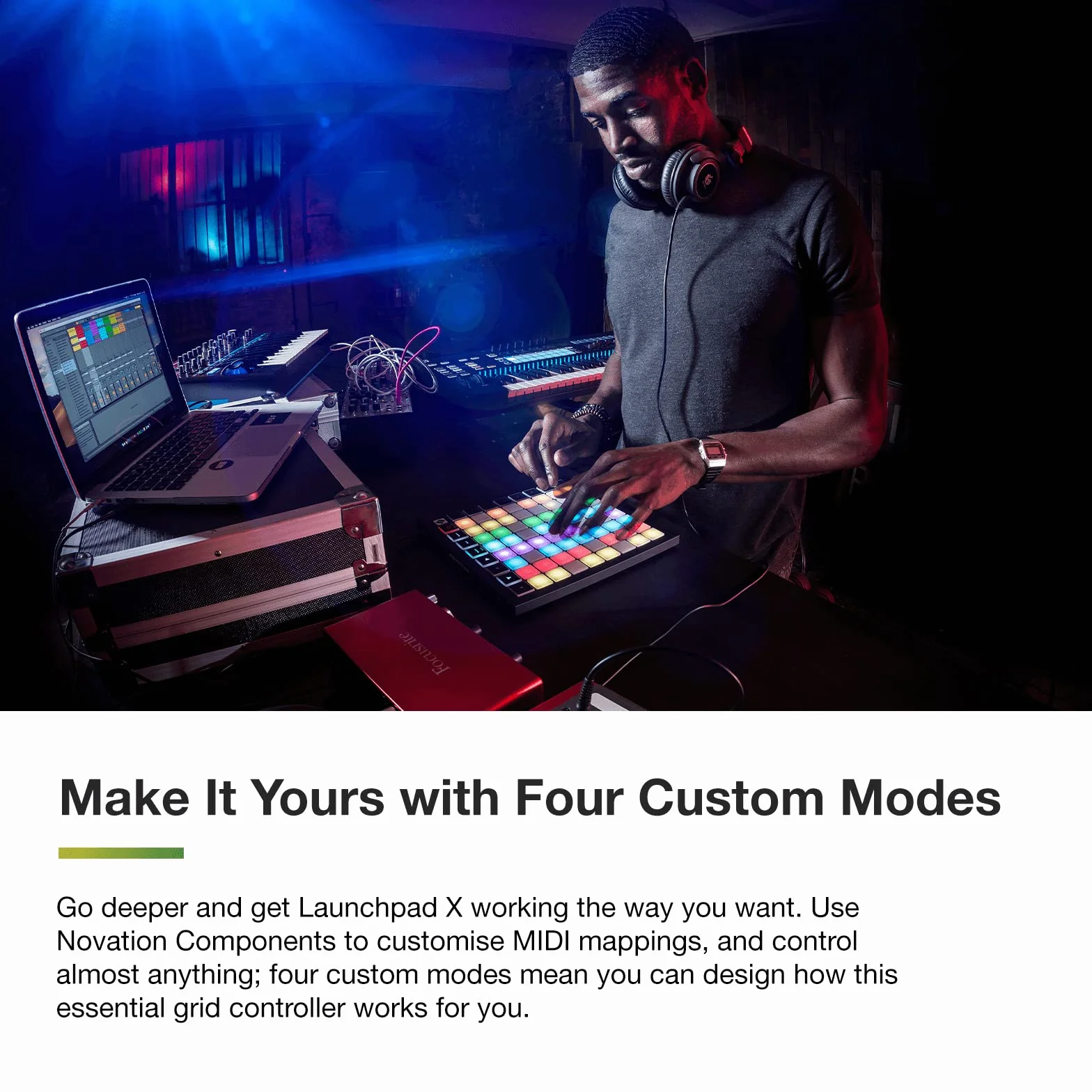 Novation Launchpad X MIDI Grid Kontroler do Ableton Live / Logic Pro, łatwe sterowanie, dynamiczne odtwarzanie nut, tryby Scale