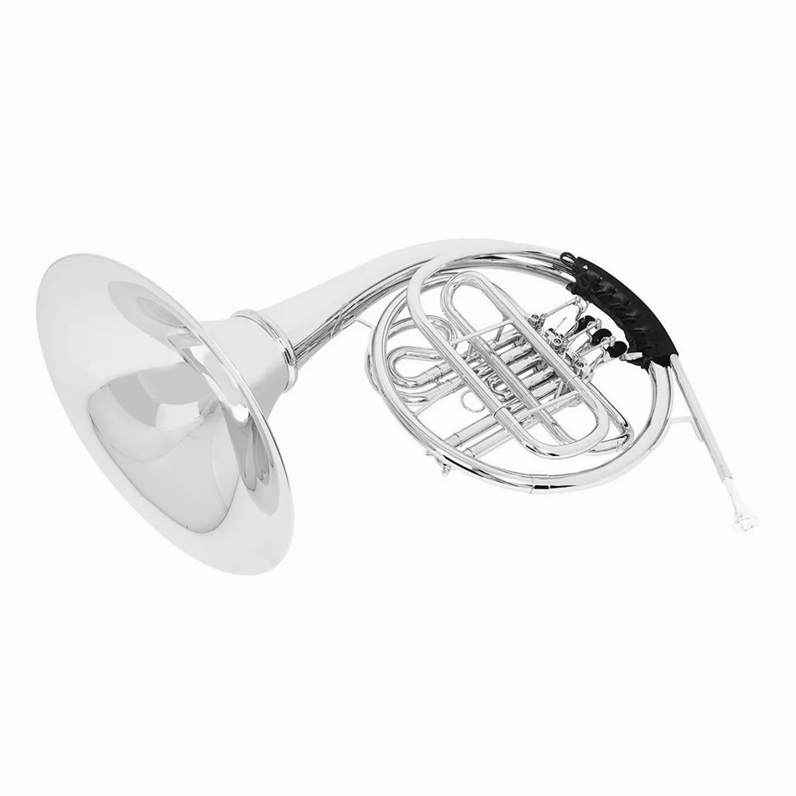 3 Klucze Srebrzony Róg Francuski Bb Dzielony Podwójny Rząd Mosiężny Instrument Muzyczny Z Akcesoriami