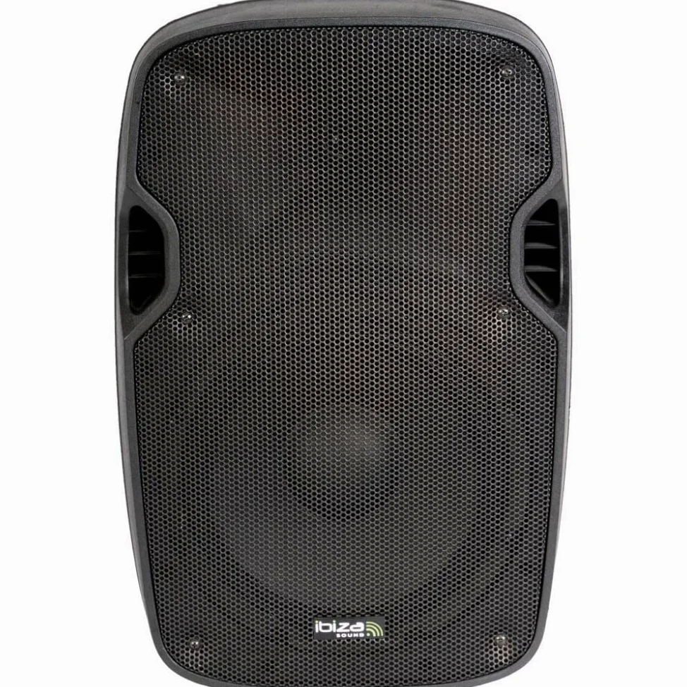 Ibiza - XTK10A - PLUG & PLAY 10"/25cm aktywny zestaw głośnikowy o mocy 300W RMS - kompresyjne głośniki wysokotonowe, system bass reflex, moduł wzmacniacza, wejścia LINE/MICRO - Czarny