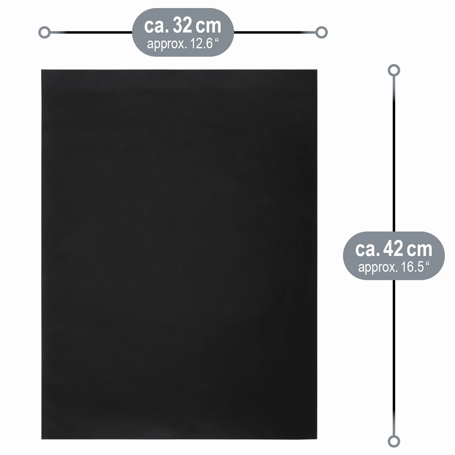COM-FOUR® 2x Papier do pieczenia wielokrotnego uzytku - do piekarnika do 260°C - folia do pieczenia z obustronna powloka nieprzywierajaca - 33 x 40 cm (czarny)