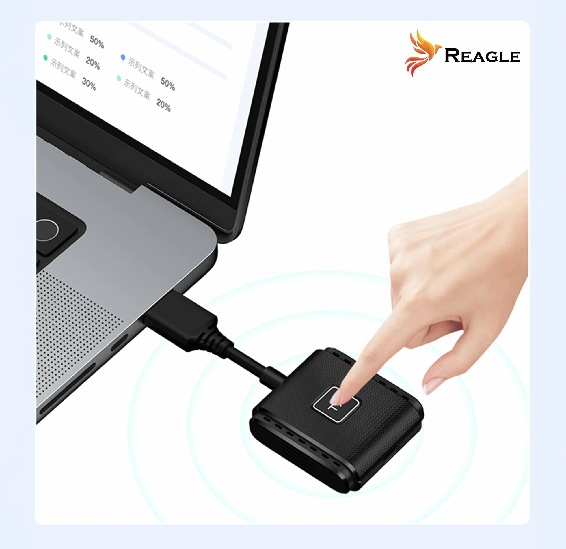 Reagle Bezprzewodowy transmiter i odbiornik HDMI Full HD 1080p 60Hz, zasięg 50 m, Plug & Play HDMI bezprzewodowy adapter do telewizora, projektora, laptopa, komputera, nie wymaga Wi-Fi