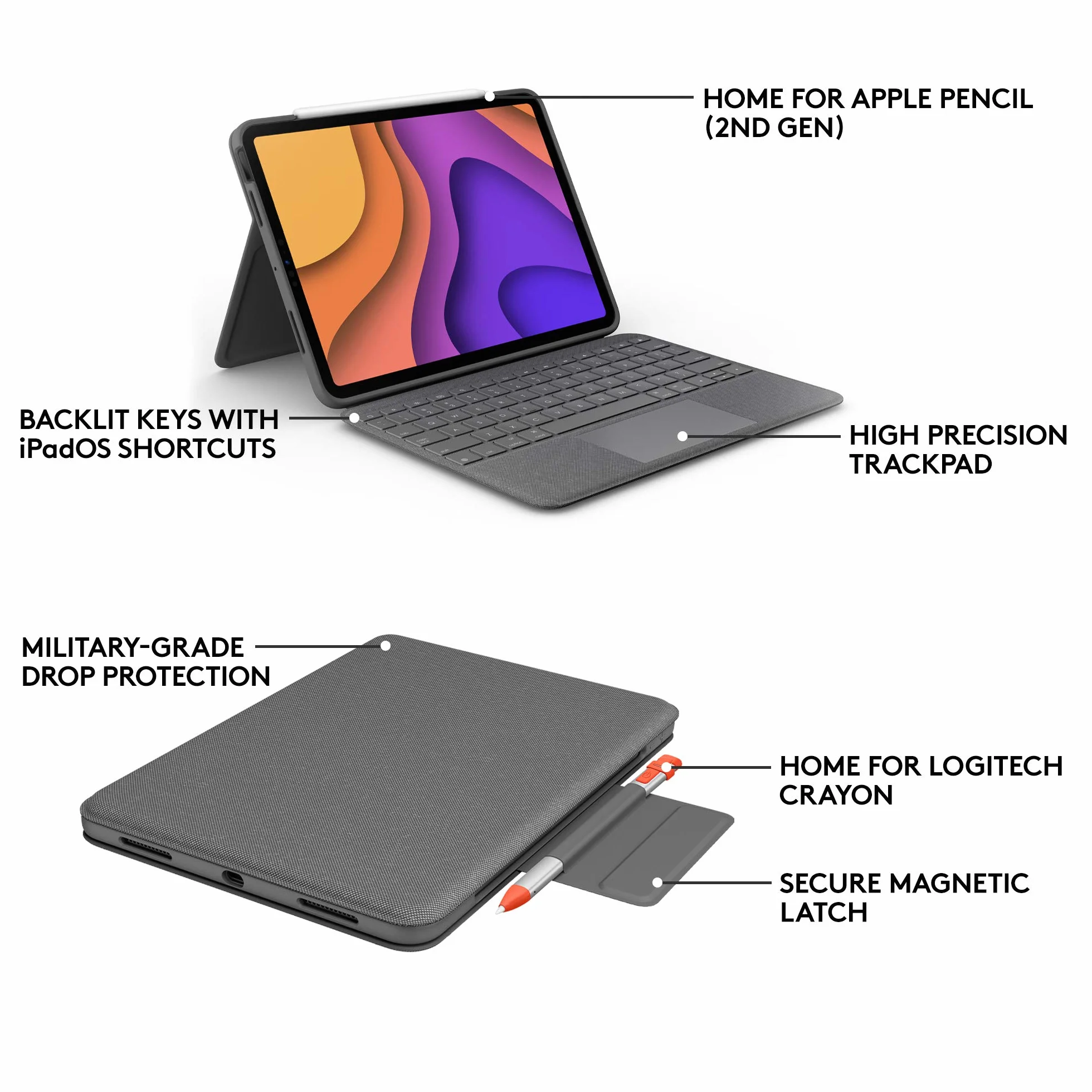 Logitech Folio Touch iPad Klawiatura Case 11-inch - UK QWERTY