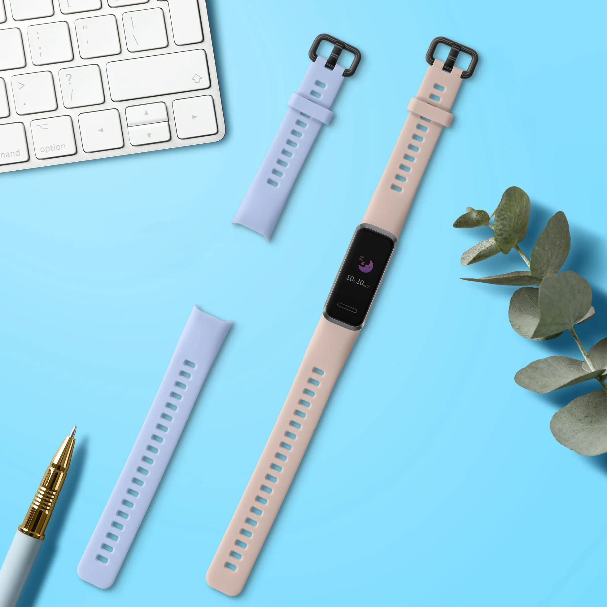 kwmobile Pasek kompatybilny z zegarkiem Huawei Band 4, 2 x zapasowy silikonowy pasek do zegarka