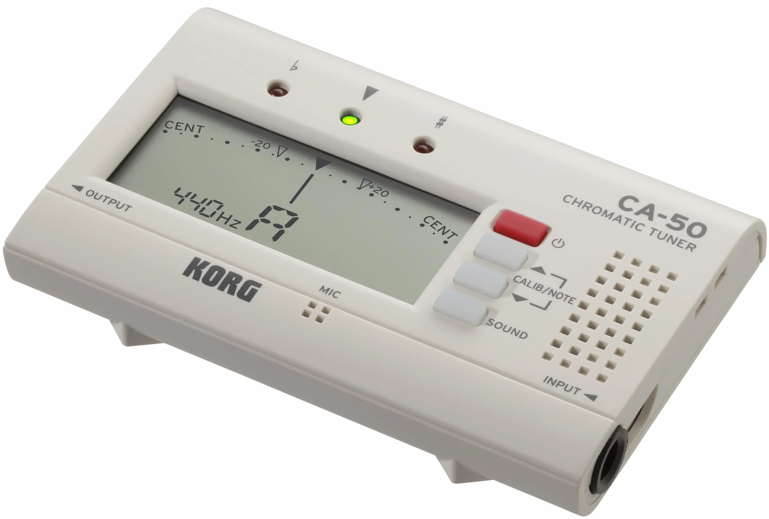 Korg CA-50 Ręczny Tuner Kieszonkowy, Biały