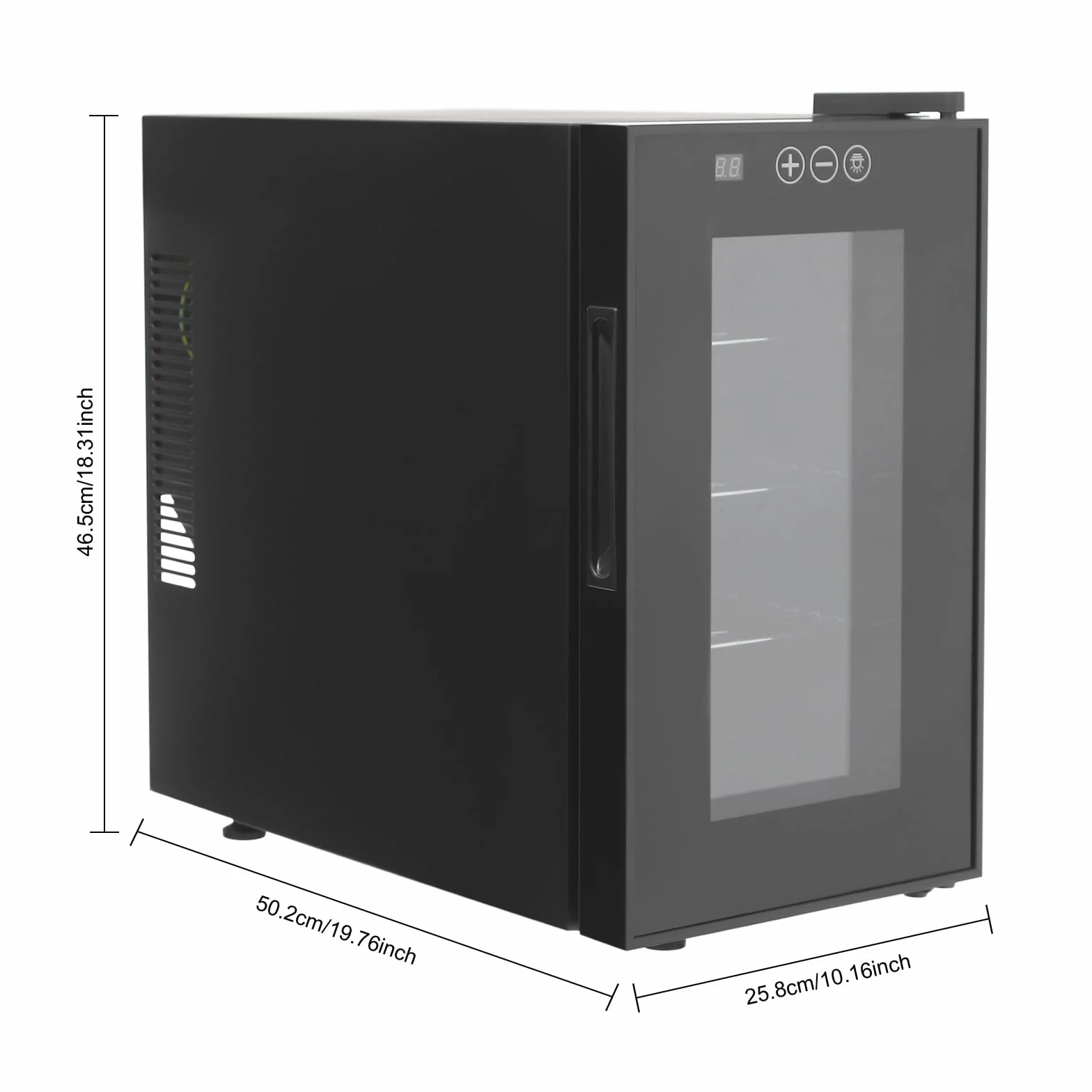 Inkubator do jaj gadów, 23 l, 55 W, automatyczny inkubator z wyświetlaczem LED, cichy, regulowana temperatura 10-40°C, dla żółwi wodnych, 25,8 x 50,2 x 46,5 cm, czarny