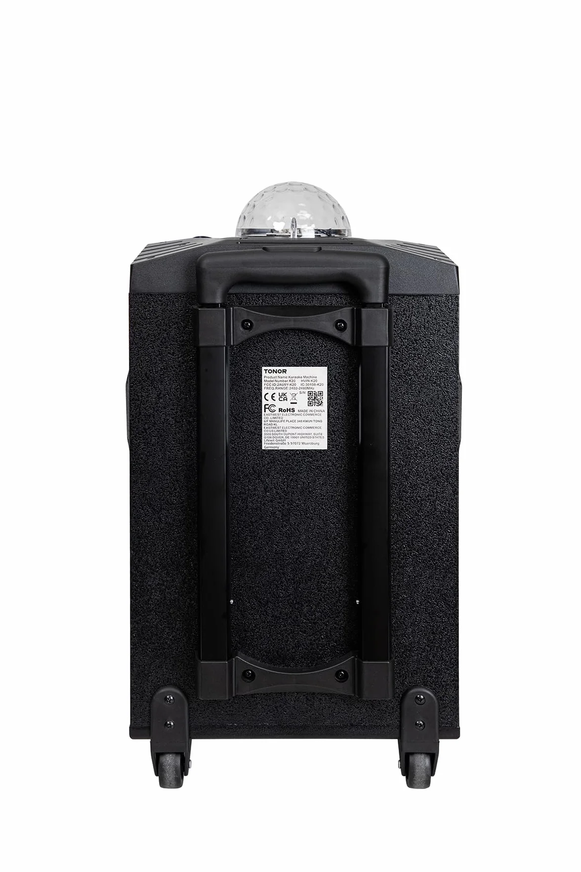 Bezprzewodowa Maszyna Karaoke, TONOR PA System Przenośny Głośnik Do Śpiewania Z Dwoma Bezprzewodowymi Mikrofonami, Kulą Dyskotekową Do Domowego Karaoke, Imprezy, Klasy I Kościoła (K20)