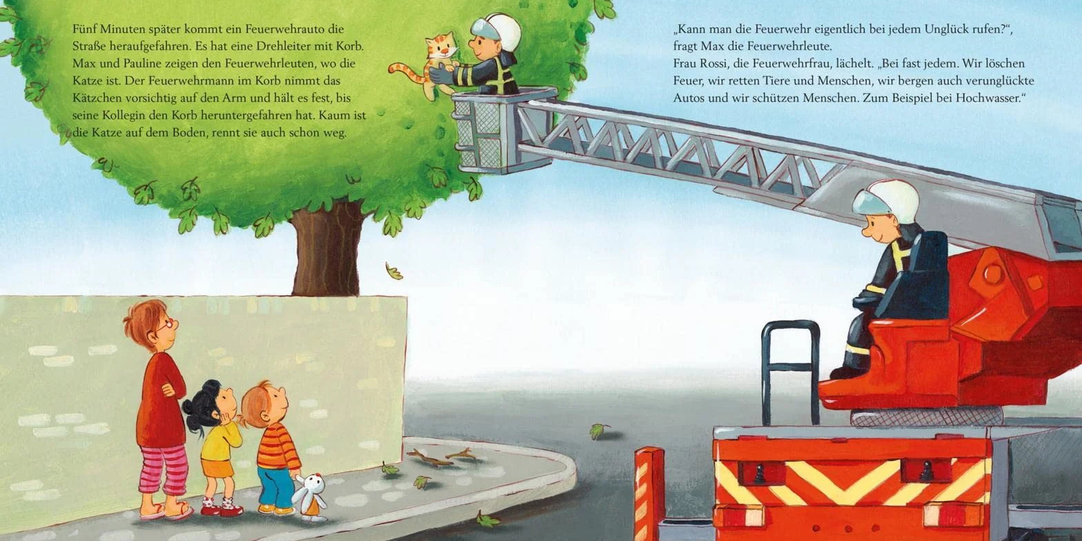 LESEMAUS 55: Max und die Feuerwehr: Spannendes Bilderbuch mit vielen Infos über die Feuerwehr und ihre Einsätze | Für Kinder ab 3 Jahren