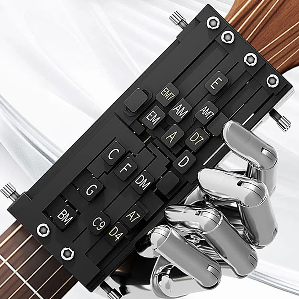 Sarini Guitar Aid Chords Trainer, Guitar Chord Presser, Guitar Chord Helper, Guitar Chord Artifact, One-Touch Guitar Chord Player, Guitar Trainer Practice Tool