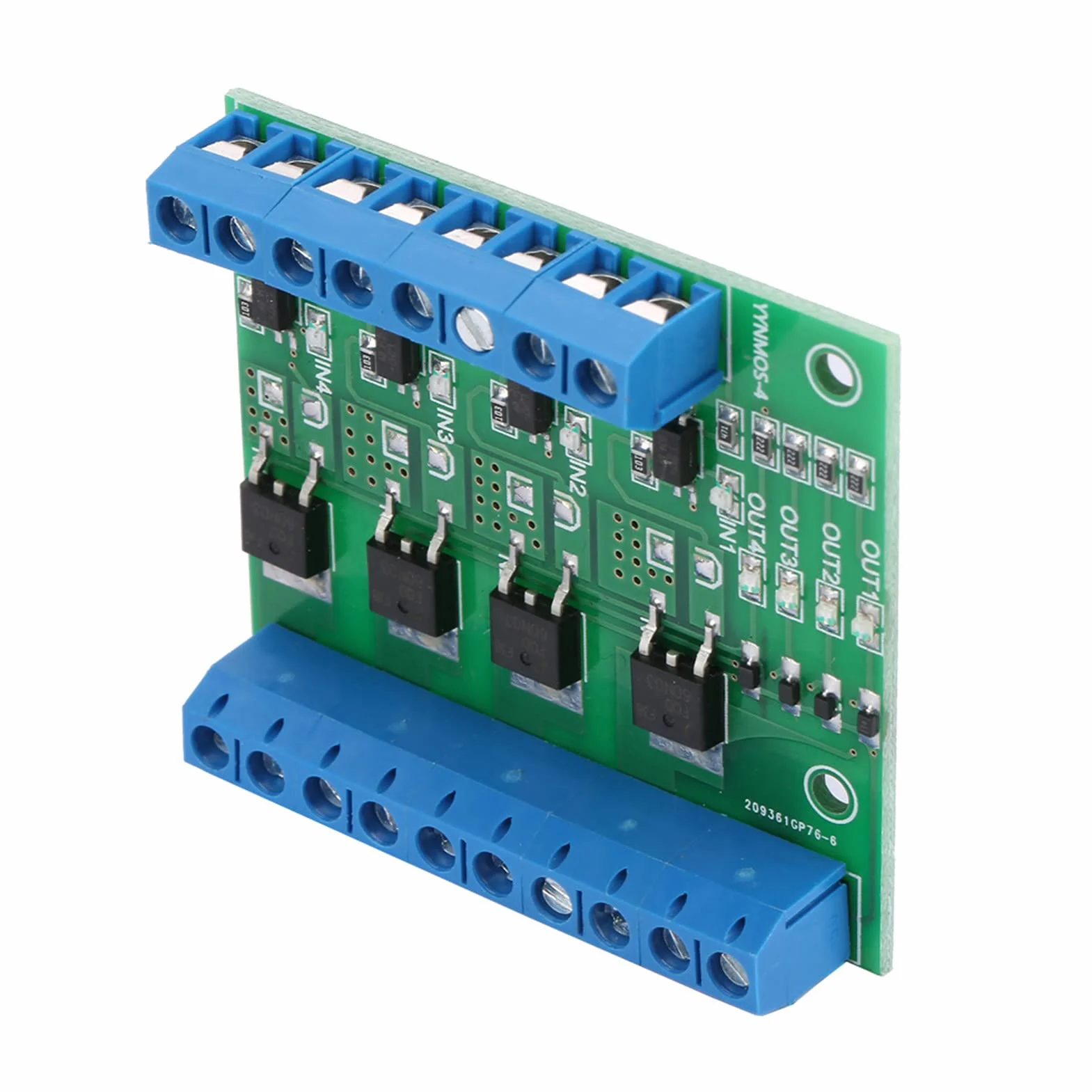 Płyta Mosfet, 8 Kanałów, Płyta Mosfet Yctze, 8 Kanałów PWM 4-kanałowy moduł MOS FET Wzmacniacz PLC Płytka Drukowana moduł Sterownika 3-20 V do 3.7-27VDC 10A
