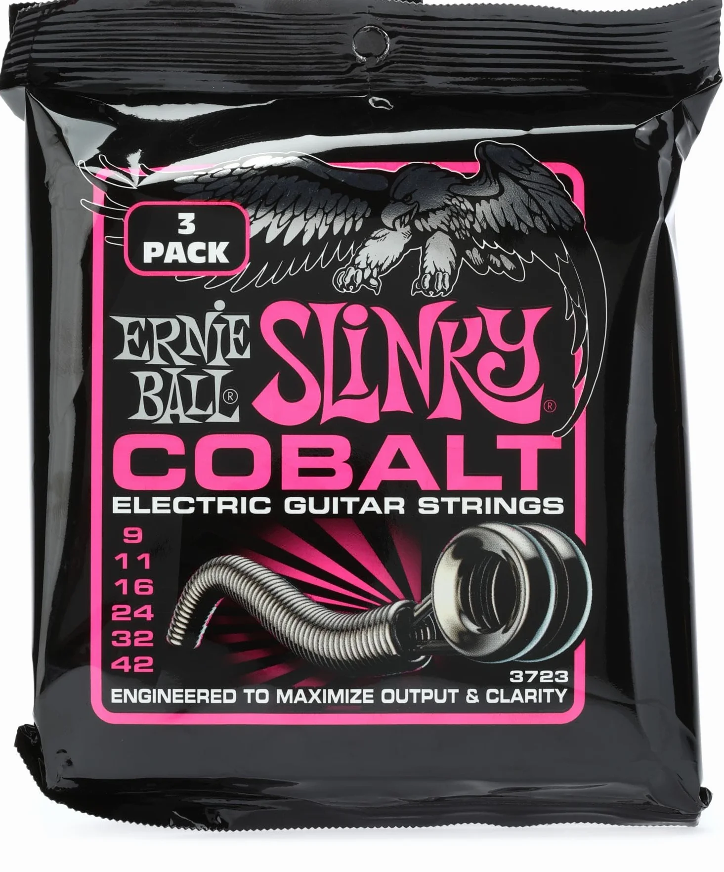 Ernie Ball Super Slinky Cobalt struny do gitary elektrycznej, 9-42, 3 sztuki