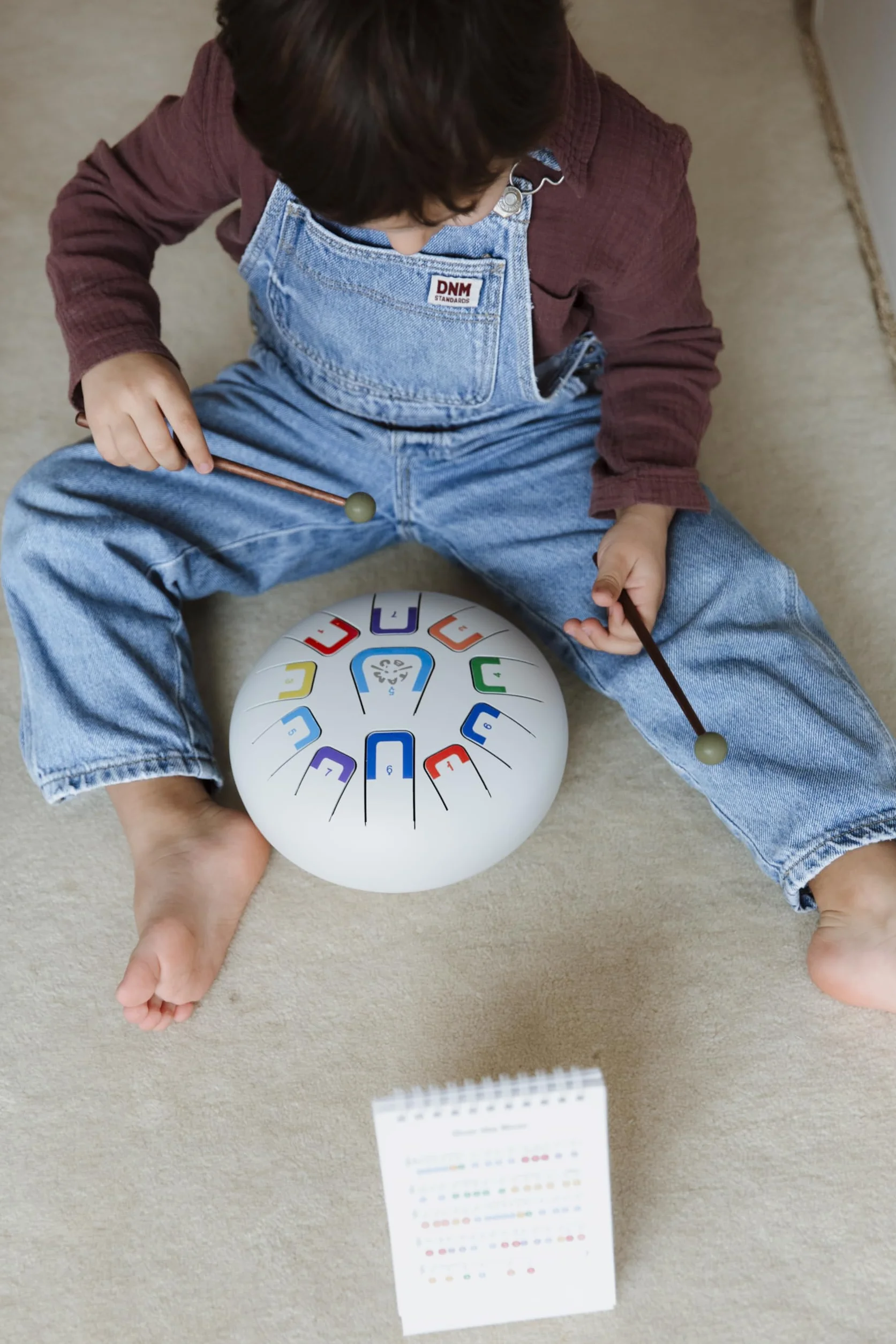 Stalowy bęben językowy tambú, 20 cm, 11 dźwięków, handpan, metalowy instrument perkusyjny, matowy biały