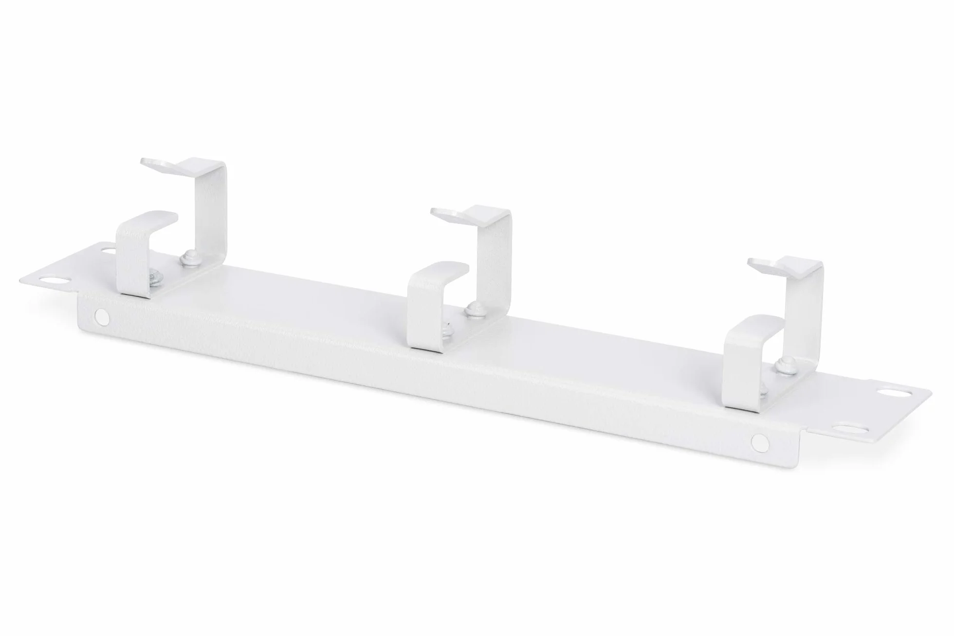 DIGITUS Panel rozgałęziający kable - 10 cali - 1RU - 3 uchwyty prowadzące - Do kabli krosowych w szafie sieciowej - Szary