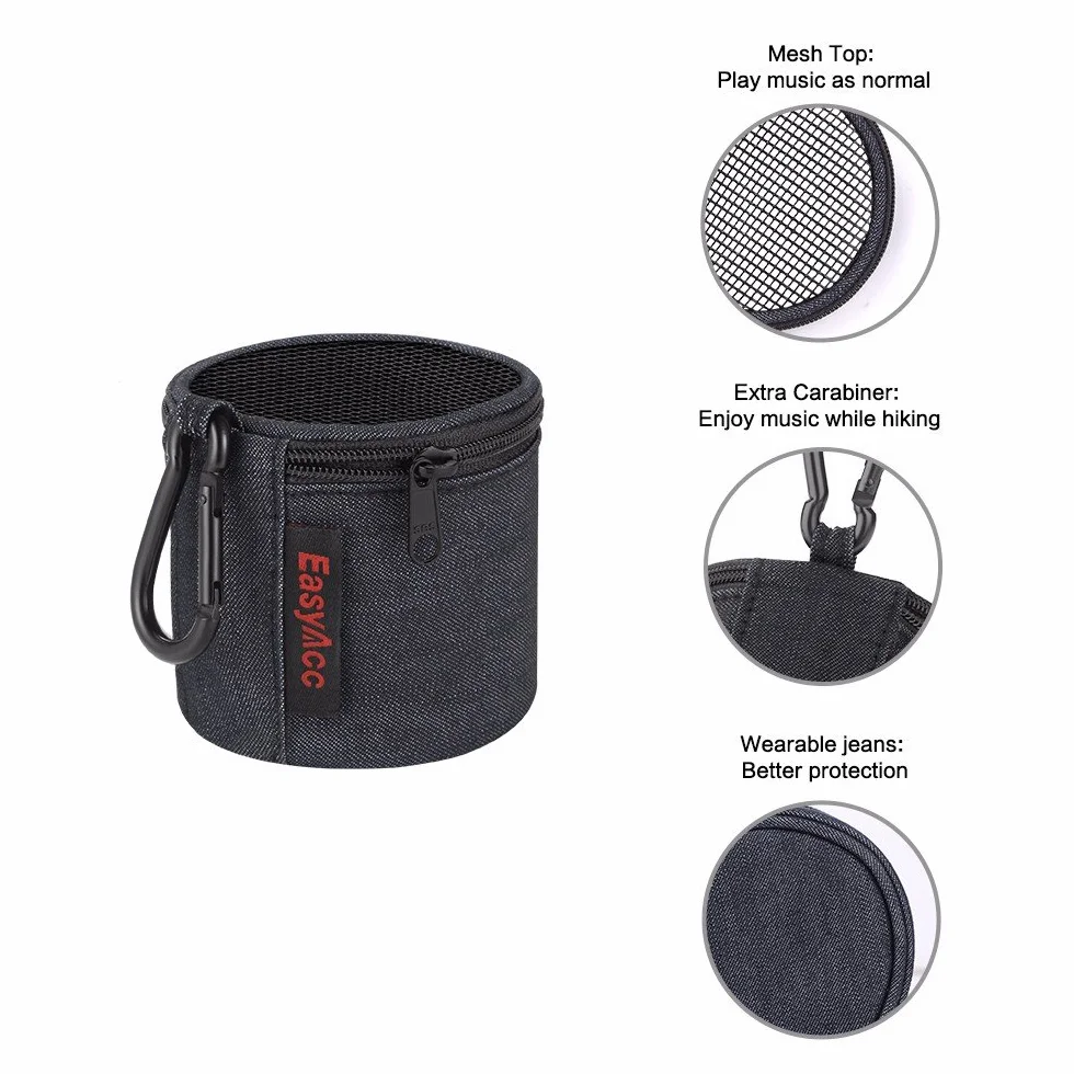 EasyAcc Obudowa głośnika do Anker SoundCore/Betron KBS08 BPS60 Mini głośnik Bluetooth torba do przenoszenia etui bezprzewodowe głośniki Bluetooth torba przenośna odzież