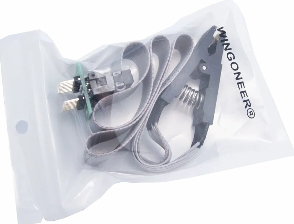 Klips testowy SOIC8 SOP8 do programowania w obwodzie EEPROM 93CXX/25CXX/24CXX + 2 adaptery
