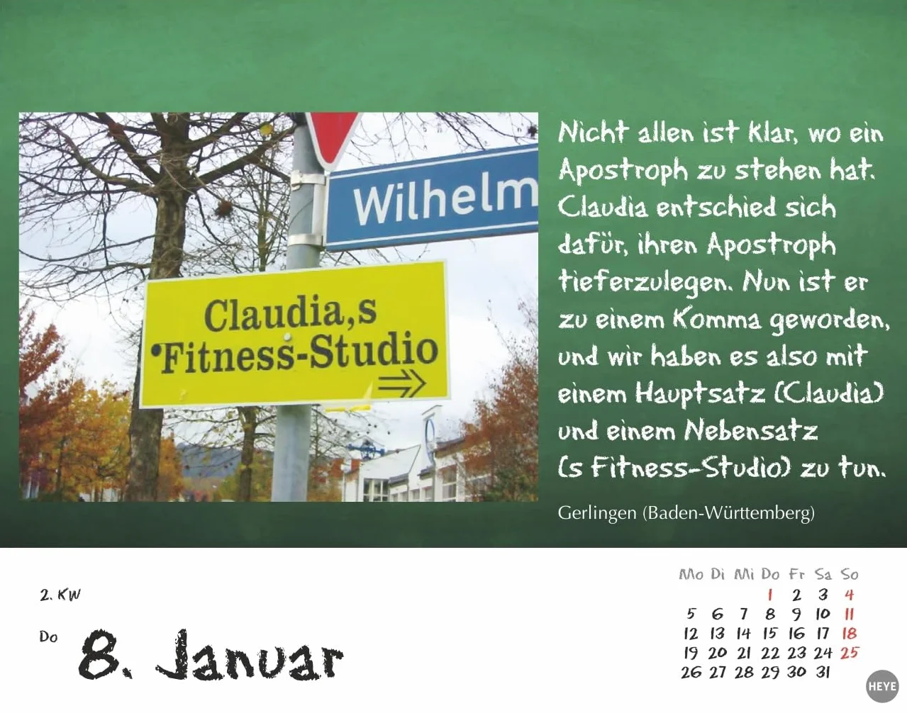 Bastian Sick Tagesabreißkalender 2026: "Jeden letzten Dienstag im Montag". Witziger Kalender voller Sprachverdreher und Stolperfallen der deutschen ... für jeden Tag. Auch zum Aufhängen.