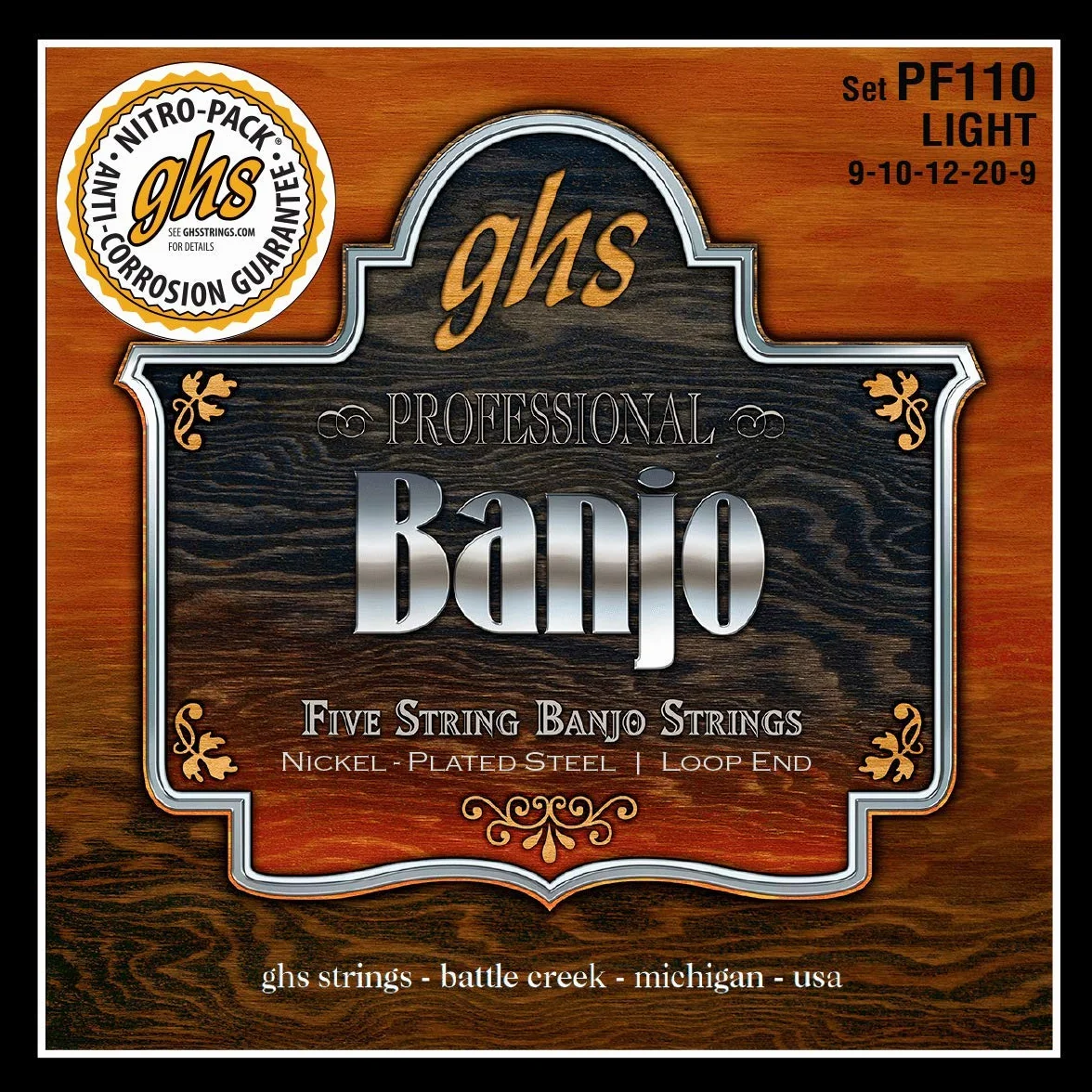 GHS BANJO - zestaw niklowanych strun - 5-strunowy - PF110 - lekki