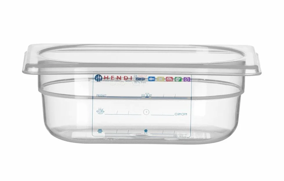 HENDI Pojemnik GN 1/9 - HACCP - 0,6 L - 176x108x(H)65mm