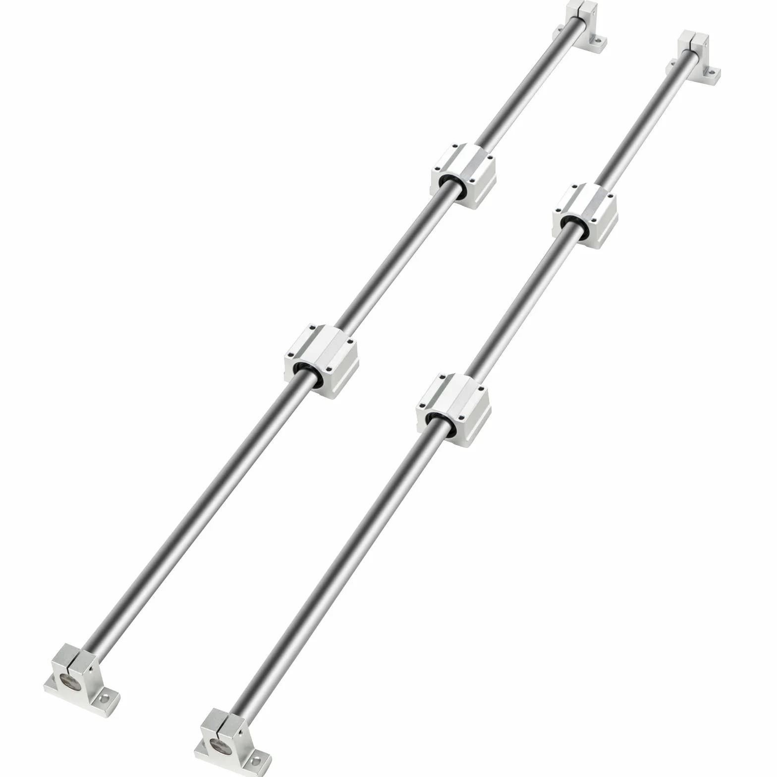 VEVOR Zestaw szyn liniowych SFC20 1000 mm, 2 szyny prowadzące 39,4"/1000 mm SFC20, 4 bloki przesuwne SC20, 4 szyny liniowe i zestaw łożysk do maszyn