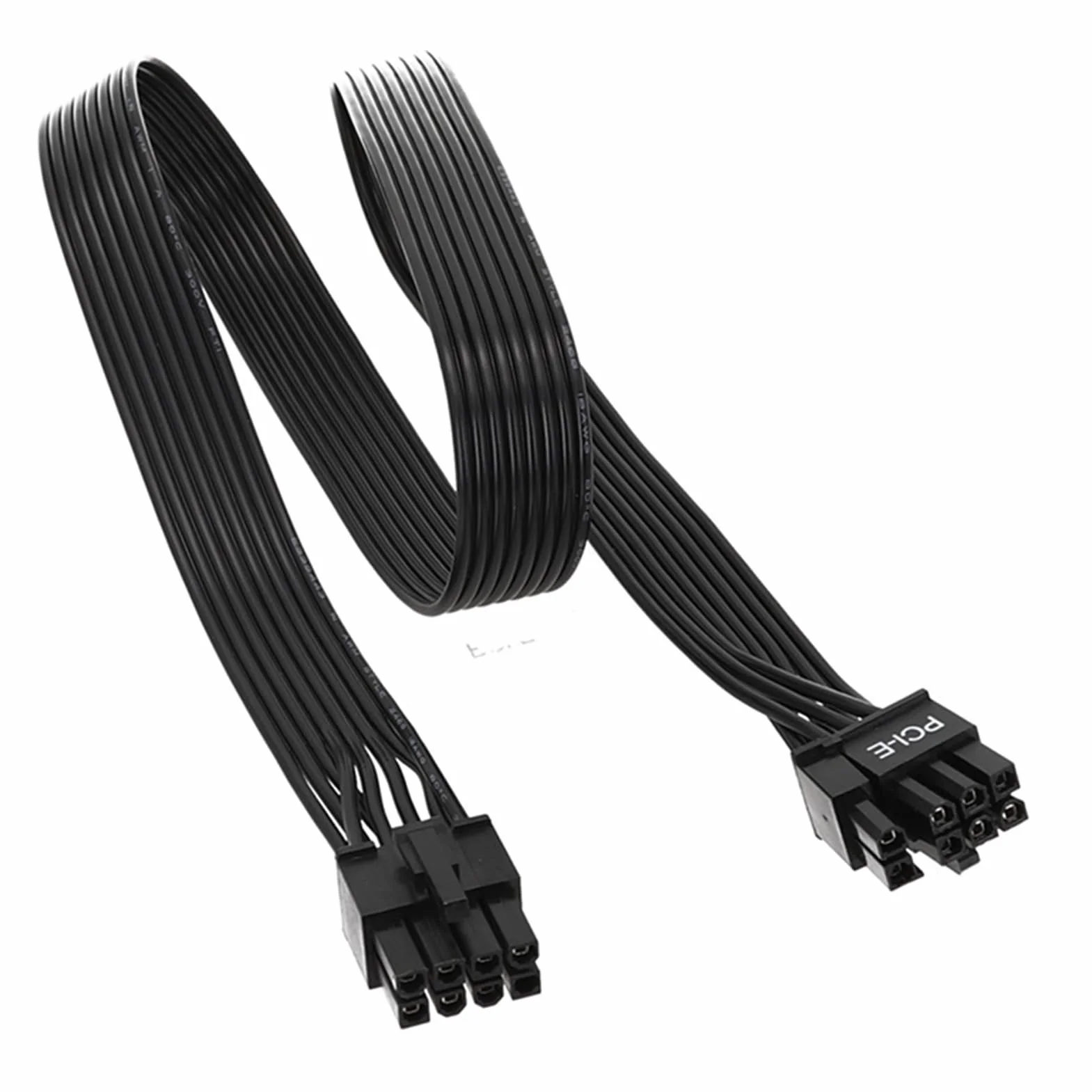8-biegunowy kabel zasilający GPU 8-biegunowy wtyk ATX na 6+2- kabel PCIe, kabel PCIE do Be Quiet,8-pinowy (6+2) zasilacz – 60 cm kabel do kart graficznych gpu 2x6 8-pinowy karta graficzna
