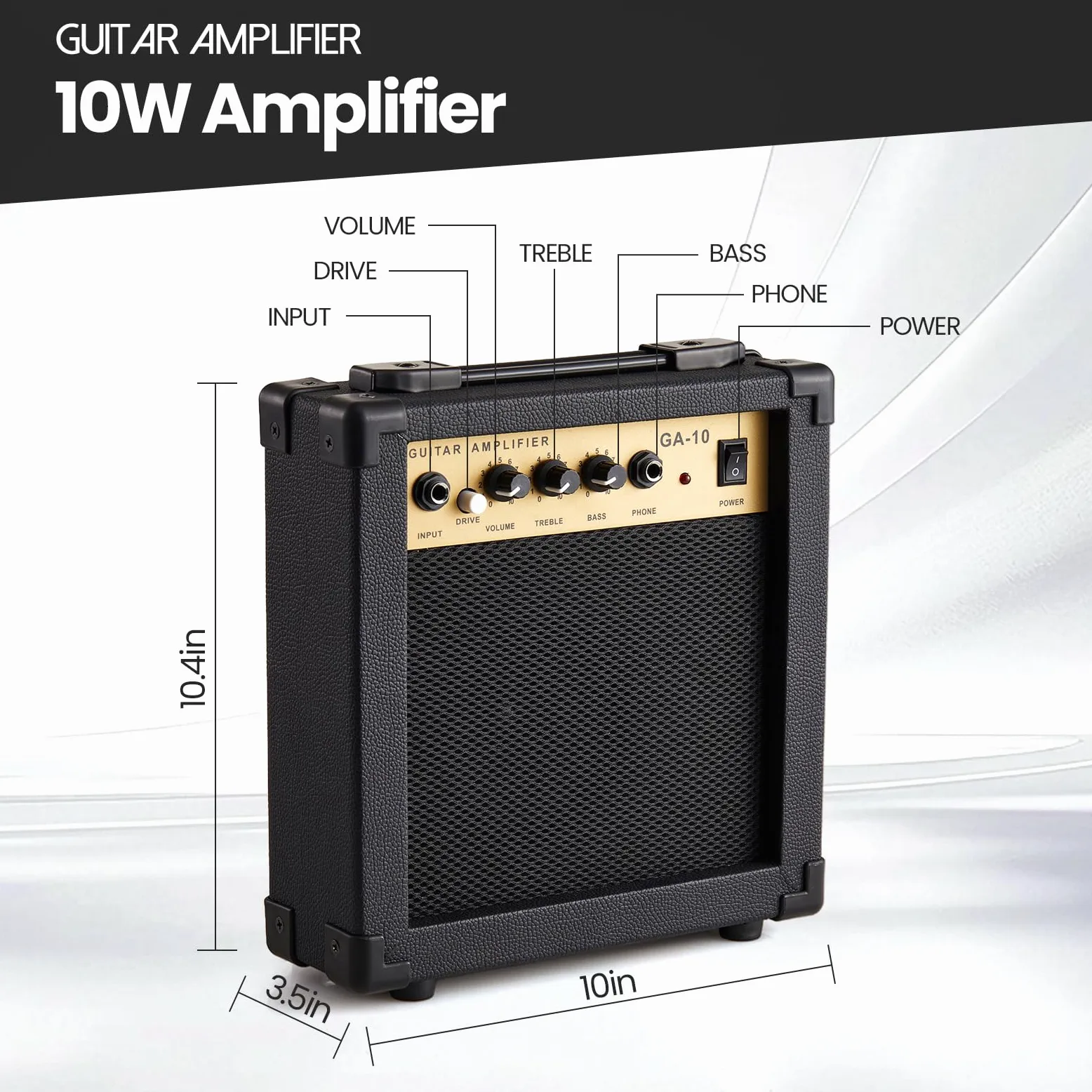 Zestaw startowy do gitary elektrycznej 89 cm serii ST - kompletny zestaw startowy z gitarą elektryczną, wzmacniaczem, paskiem, kostką, tunerem, strunami, kablem i torbą na gitarę - odpowiedni