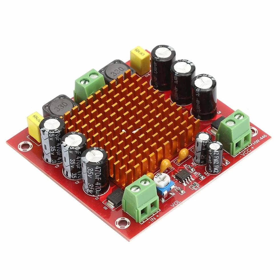Wendry Płytka wzmacniacza, HW-446, jednokierunkowa płytka wzmacniacza 150 W, cyfrowa płyta wzmacniacza audio z chipem TPA3116DA, wytrzymała i trwała