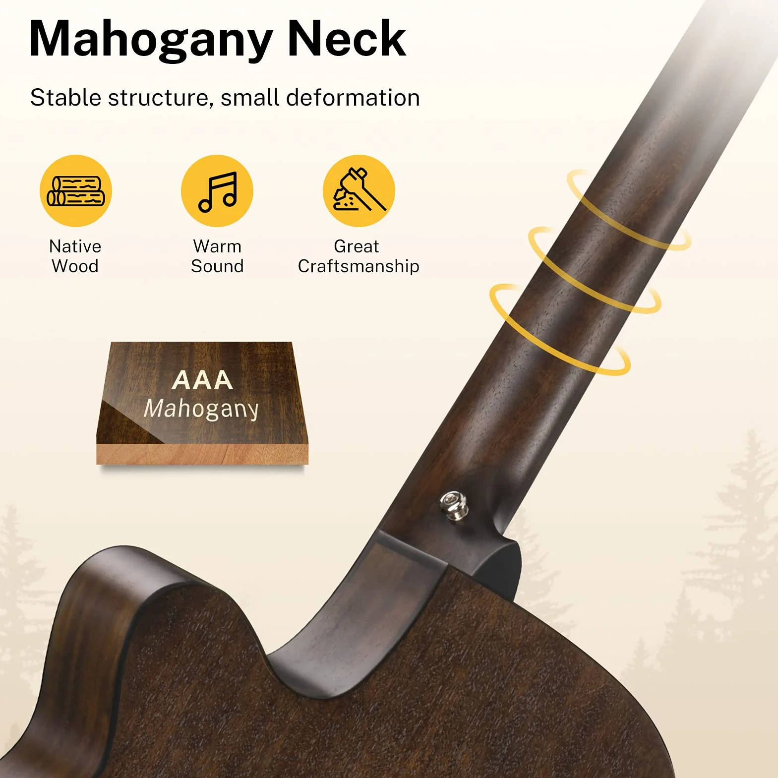 Donner Gitara akustyczna 4/4 dla początkujących, zestaw startowy, 102 cm, wycięcie z torbą na pickup, tuner, pasek kapodowy, mini jumbo, dla dorosłych, podróży, nastolatków, praworęcznych, czarna
