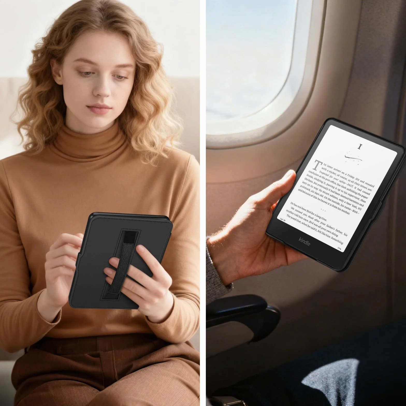 Fintie Etui z paskiem na rękę do Kindle Paperwhite (12. generacji) i Kindle Colorsoft/Paperwhite Signature Edition 2025/2024, lekkie etui z funkcją Auto Sleep/Wake, czarne