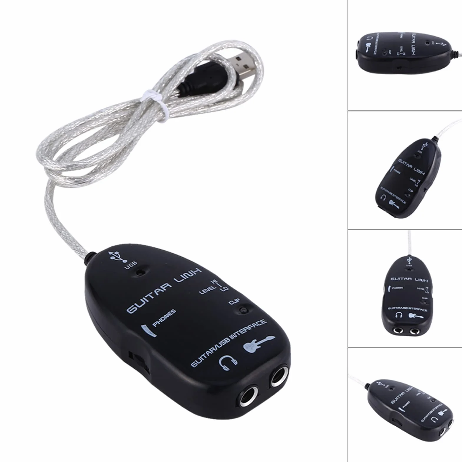 Kabel Rocksmith, profesjonalny kabel USB Guitar Link, Prosta instalacja Plug and Play Gitara Sprzęt nagrywający Gitara Do PC Interfejs z komputerem i nadaje się do