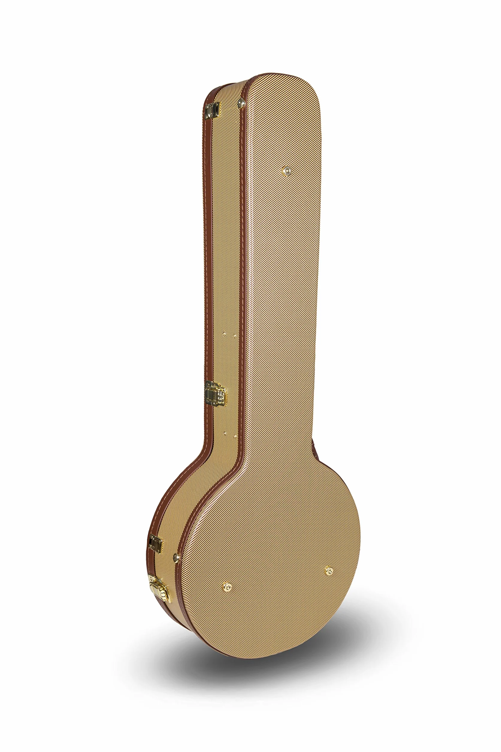 Crossrock Deluxe drewniane twarde etui na 5-strunowy rezonator banjo, winyl tweed (CRW620BJTW)