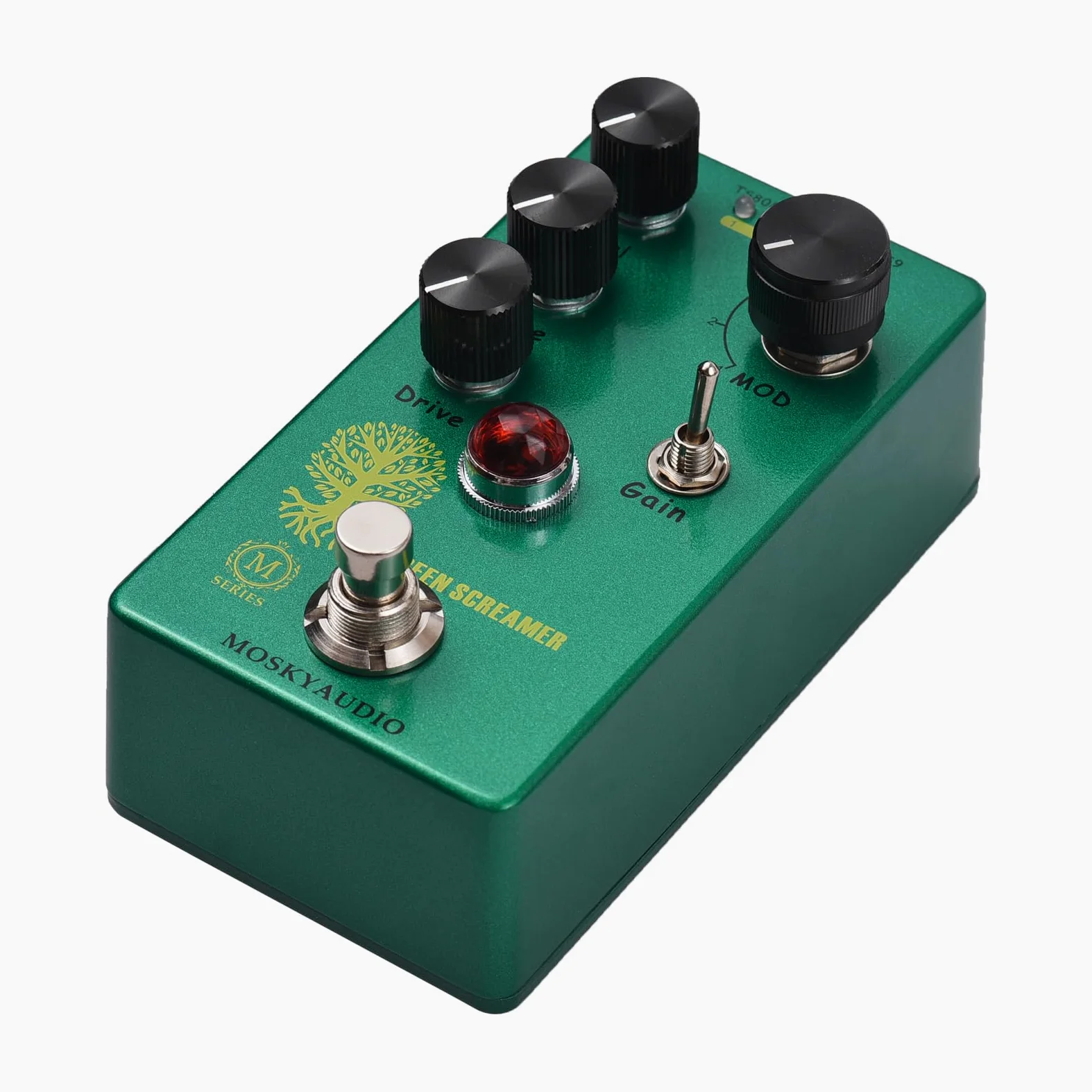 Btuty Booster/Overdrive pedał efektów gitarowych Przełącznik 4 tryby i sterowanie poziomem/tonem/napędem Kompaktowy przenośny cyfrowy procesor efektów do gitary elektrycznej