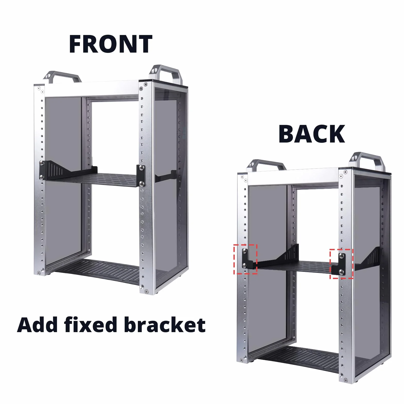 GeeekPi DeskPi rack Akcesoria 10 cali 1U Ventylowany Przeciwległy Regał Podkładka, Mount Cantilever Trawa do 10 Calowego Urządzenia Sieciowego Regału i Szczytu