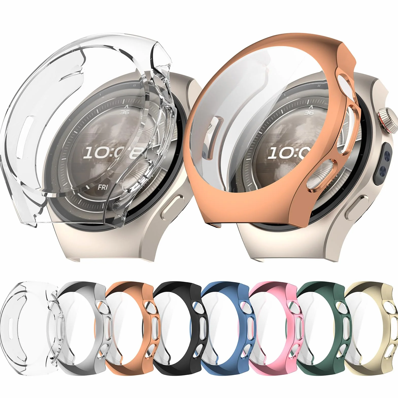 Etui na Huawei Watch 5 46 mm, Silikonowa osłona ekranu TPU, anty-rys, anty-pył, obudowa ochronna na Huawei Watch 5 46 mm