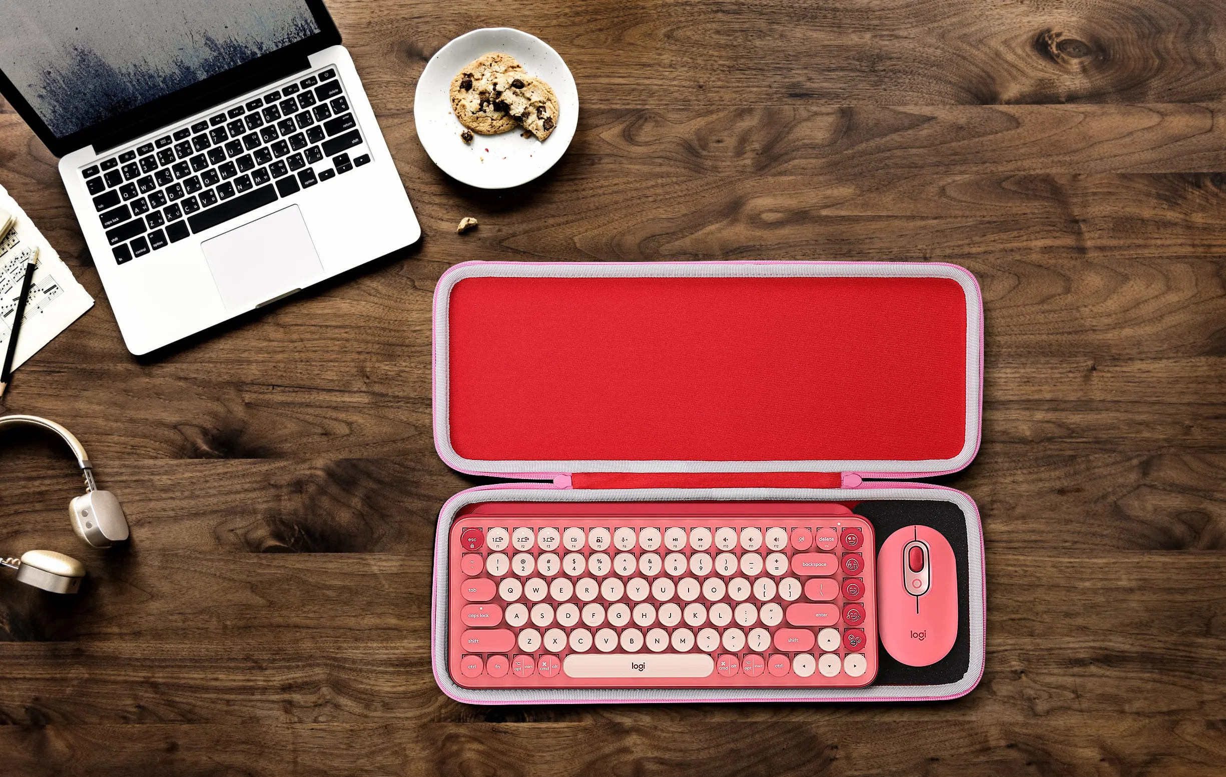 Aenllosi Twarde etui do klawiatury mechanicznej bezprzewodowej PopKey, tylko etui (czerwona)