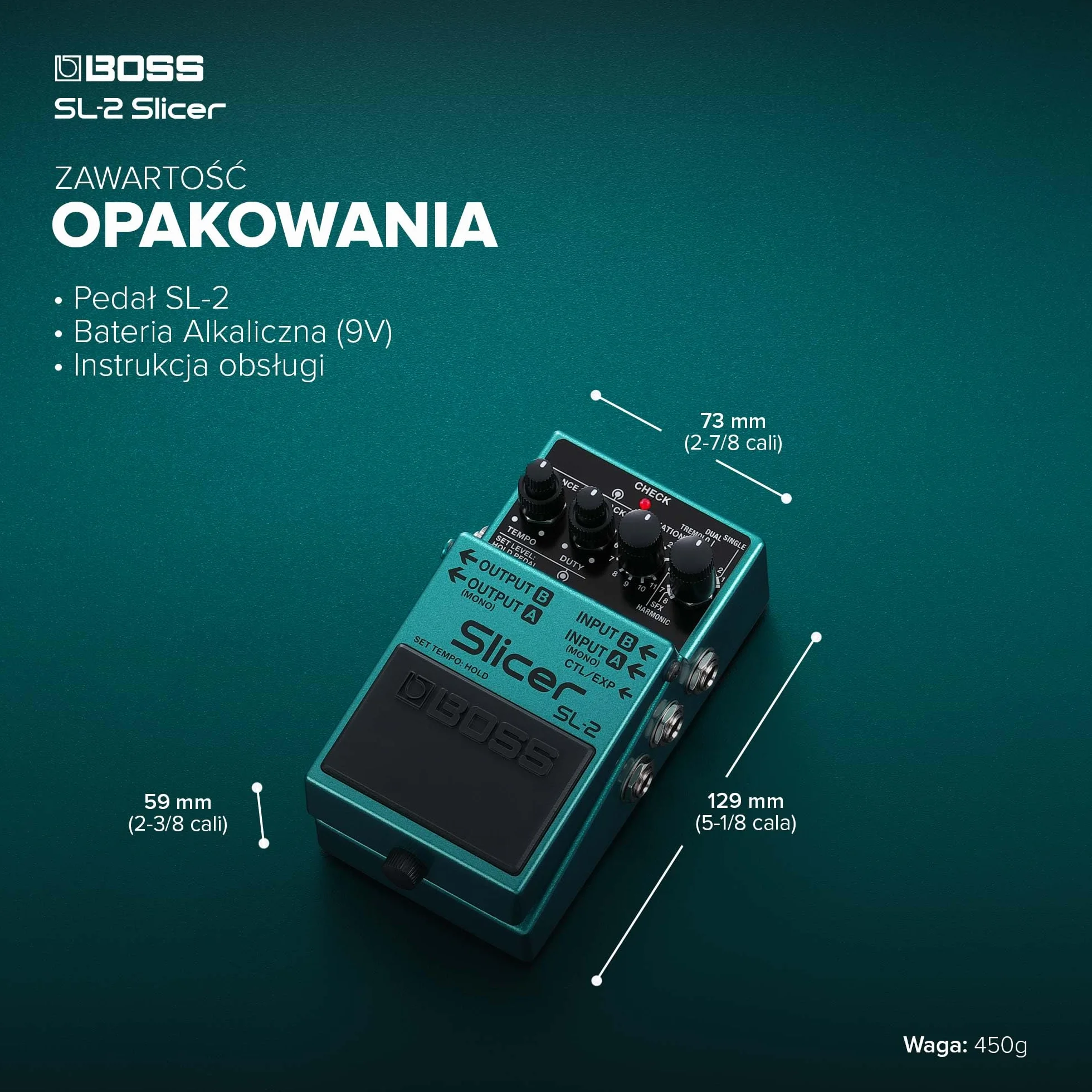 BOSS SL-2 Slicer The famous BOSS Slicer effect in an advanced compact pedal