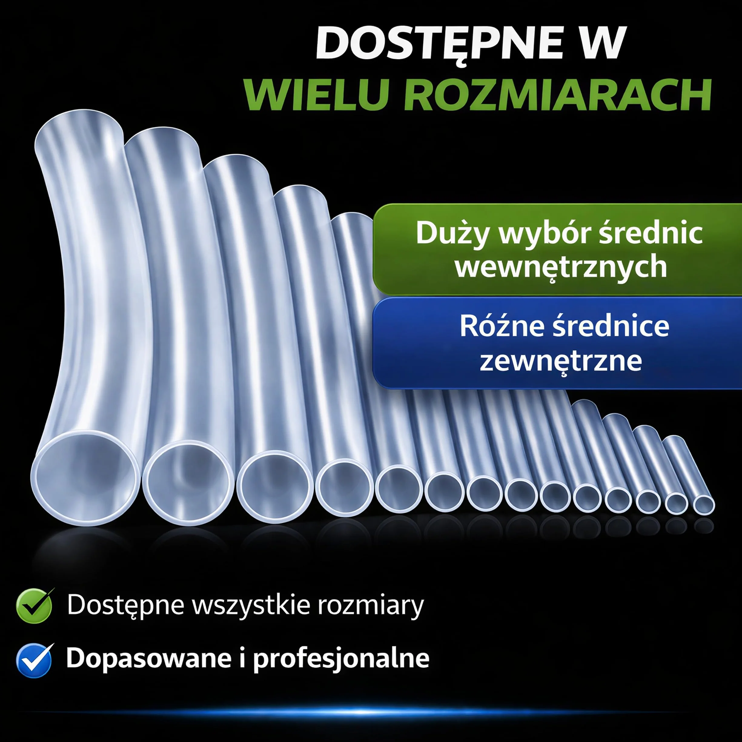 Wąż silikonowy 8mm ID x 11mm OD 2 Metry -50 do 230 C - Idealny do domu, akwarystyki, laboratorium, przemysłu