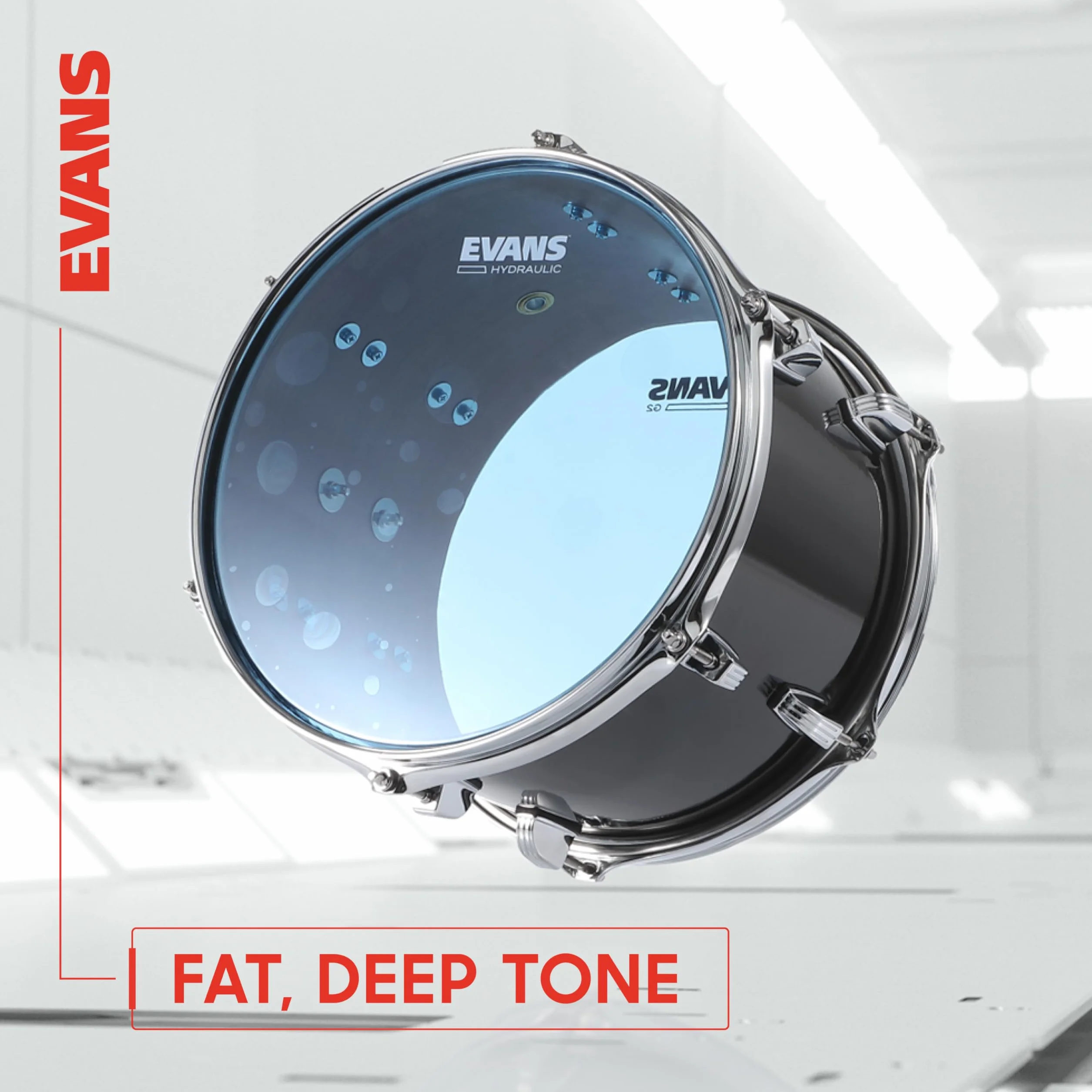 Evans hydrauliczny czerwony zestaw fuzji (25,5 cm, 30,5 cm, 35,5 cm) z powłoką UV 14"