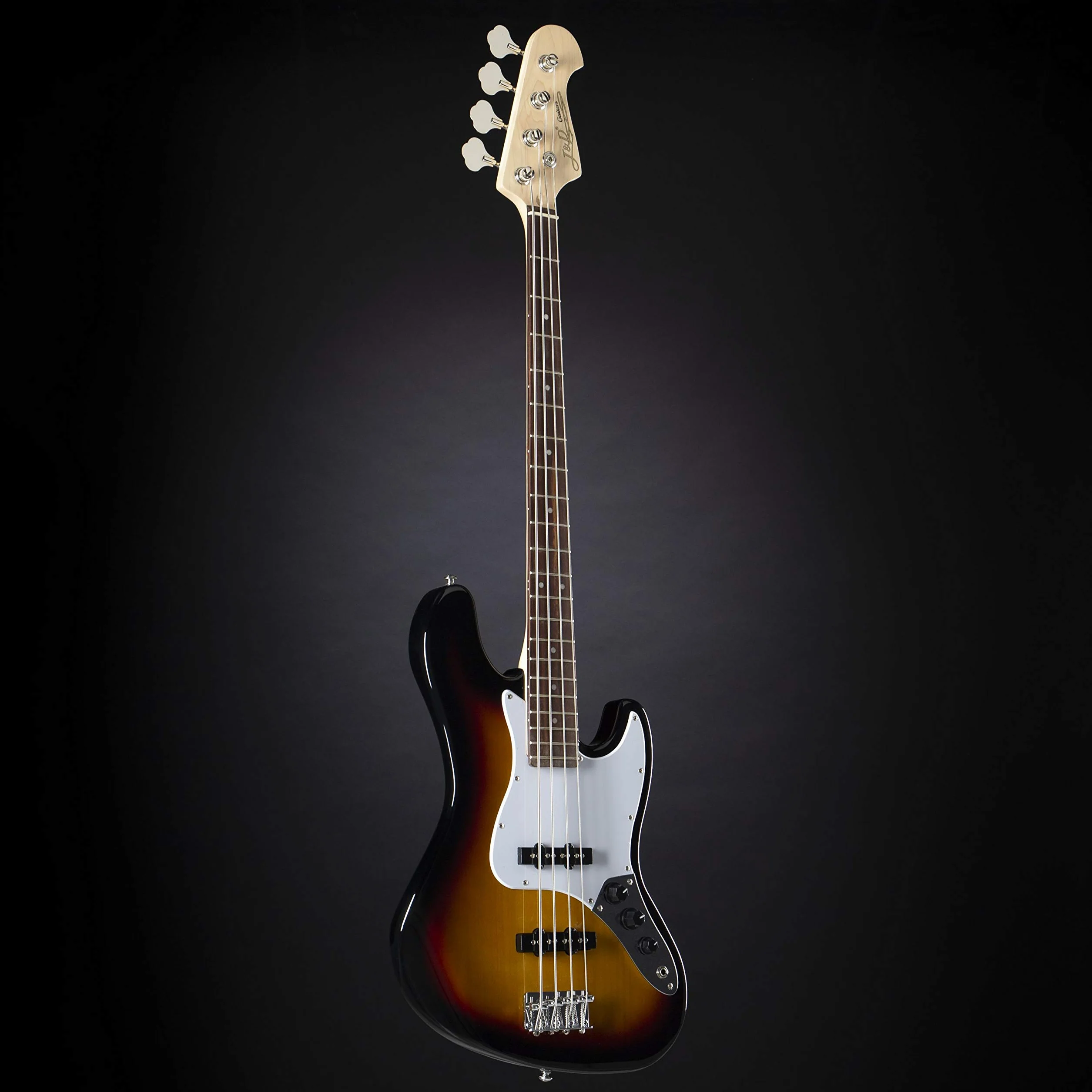J & D JB-3TS Electric Bass 4-String Gitara Basowa 3-Tone Sunburst