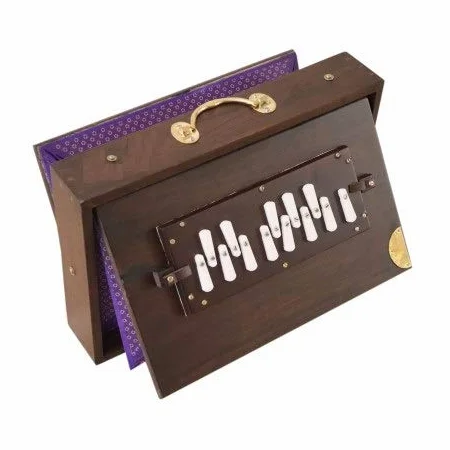 FASHERATI Shruti Box, 13 nut: C C # D D # E F # G G # A # A # B C, drewno tekowe, jakość koncertowa, brązowy, zawiera etui