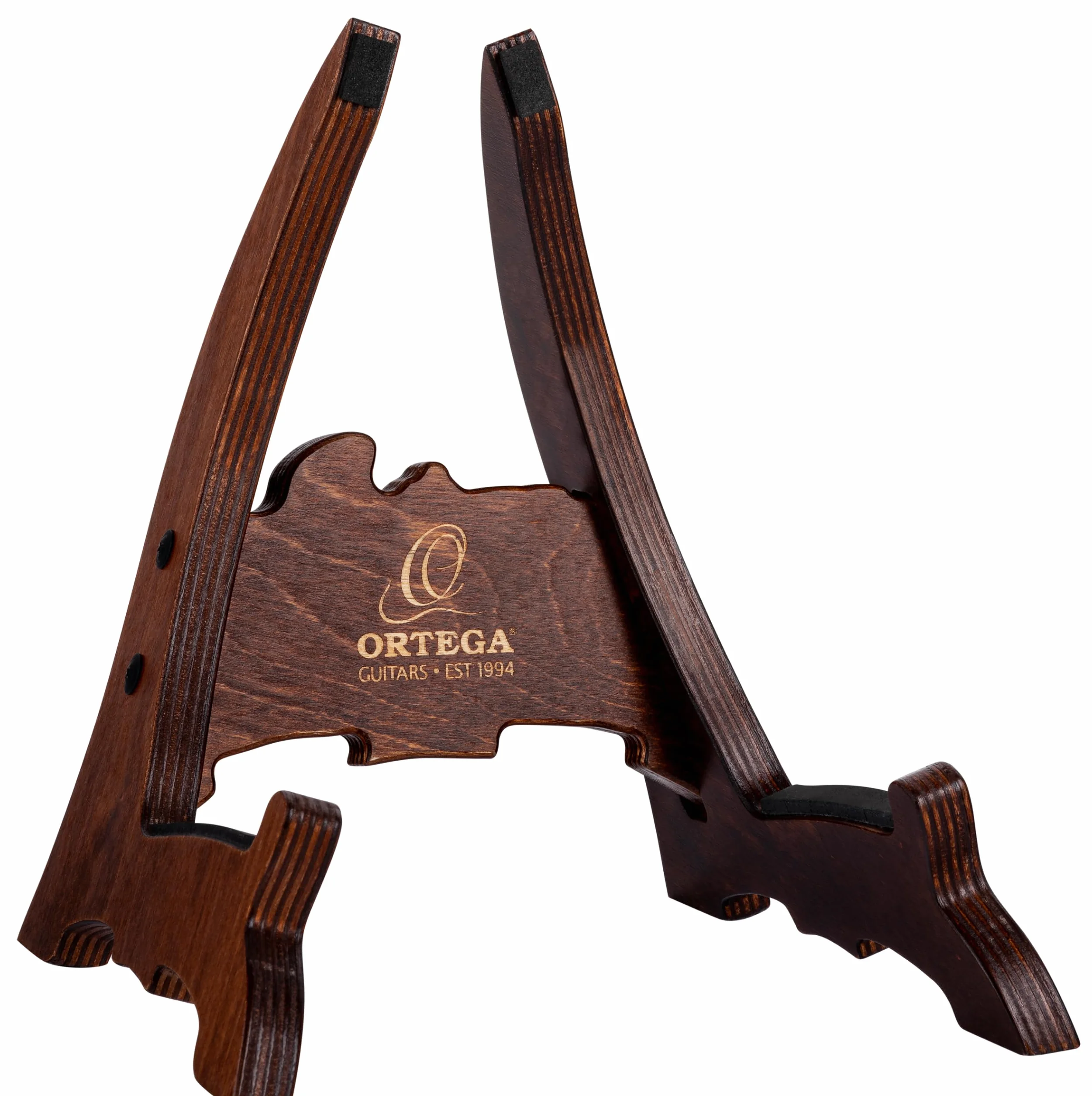 Ortega Guitars OWUS-1 stojak na ukulele z drewna brzozowego, ciemnobrązowy