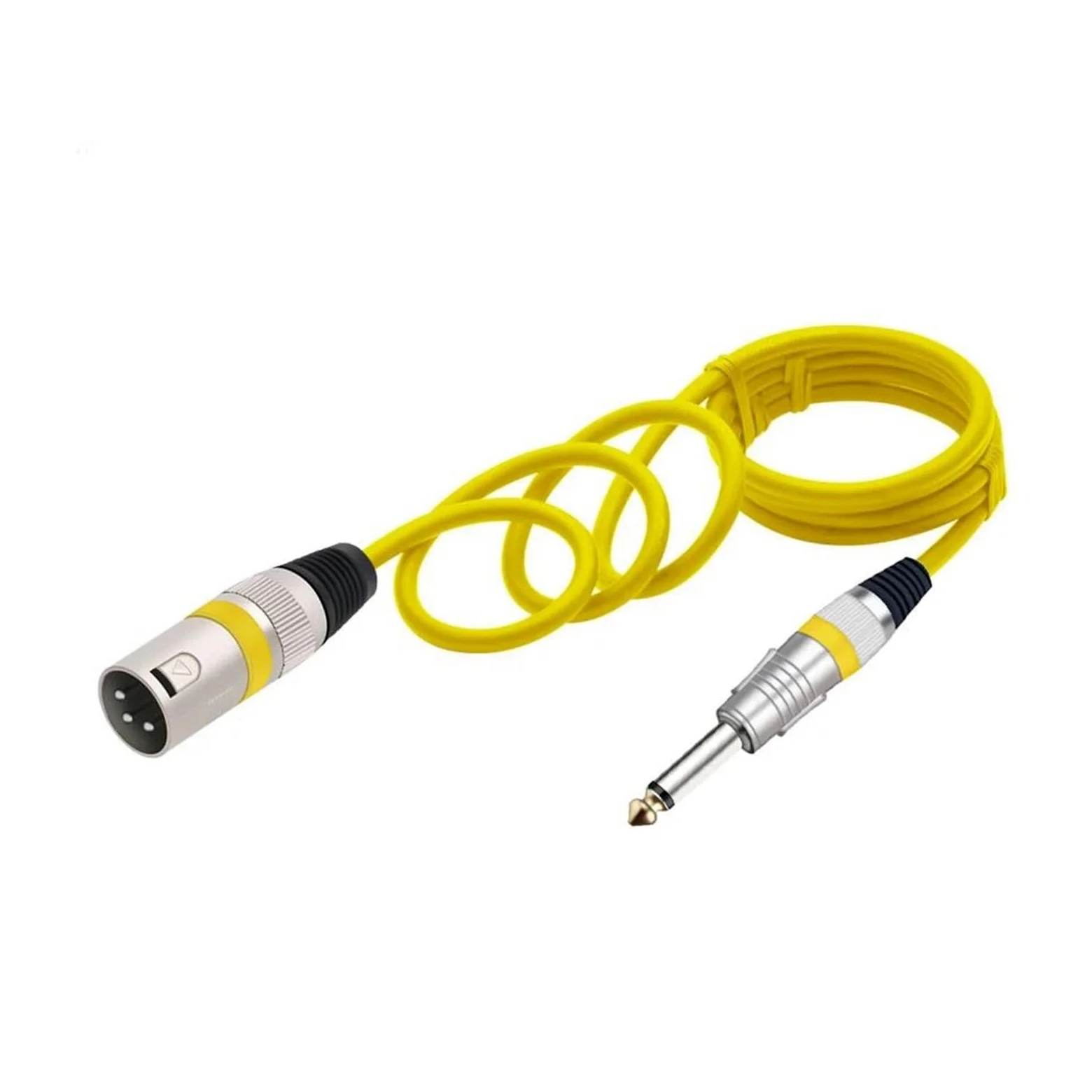 Kabel instrumentowy Przewód Mikrofonowy Mono 6,35 Mm 6,5 Mm Męski Na 3-stykowy Męski 6,3 Mm 1/4'' Do Mikrofonu Kabel Do Głośnika Wzmacniacza Gitarowego(Orange,15m)