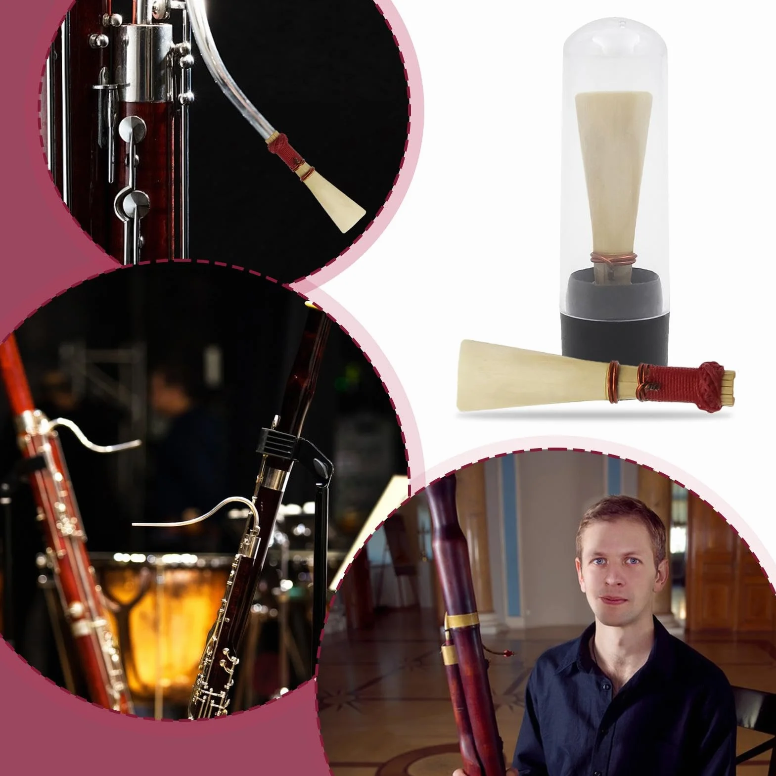 Stroik fagotowy, stroik do fagota, trzciny do instrumentów saksofonowych - akcesoria do instrumentów dętych, stroiki do instrumentów saksofonowych naturalnych stroików do oboju, fagot