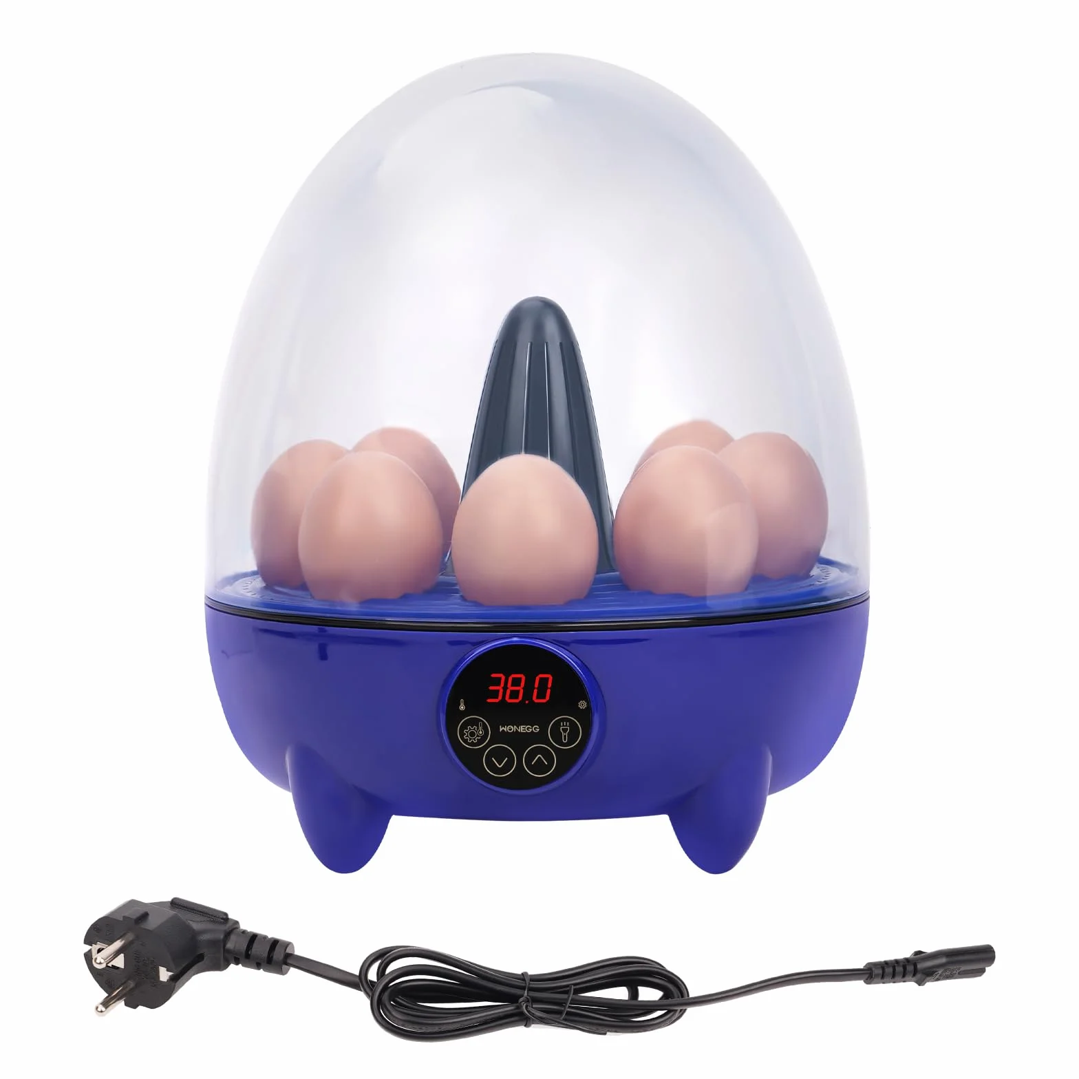 Inkubator do jajek, 8 jajek, z regulacją wilgotności, mini inkubator 360 View, inkubator dla kur, kaczek, gęsi, ptaków, indyków