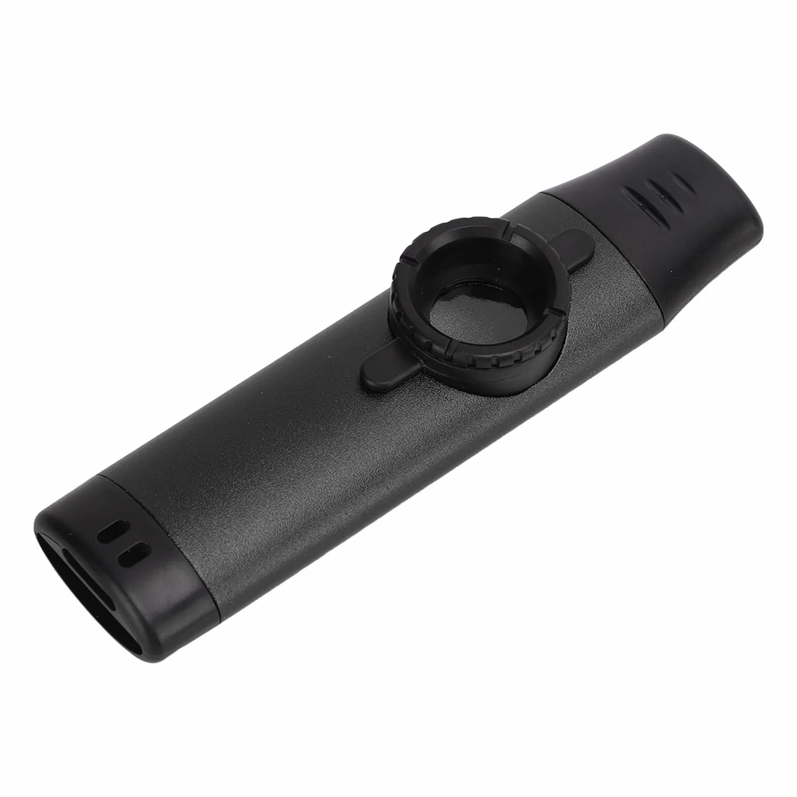 Kazoo Regulowany Ustnik z żywicy Metalowe Instrumenty Muzyczne Kazoos z Membranami Fletu ze Smyczą(Czarny)